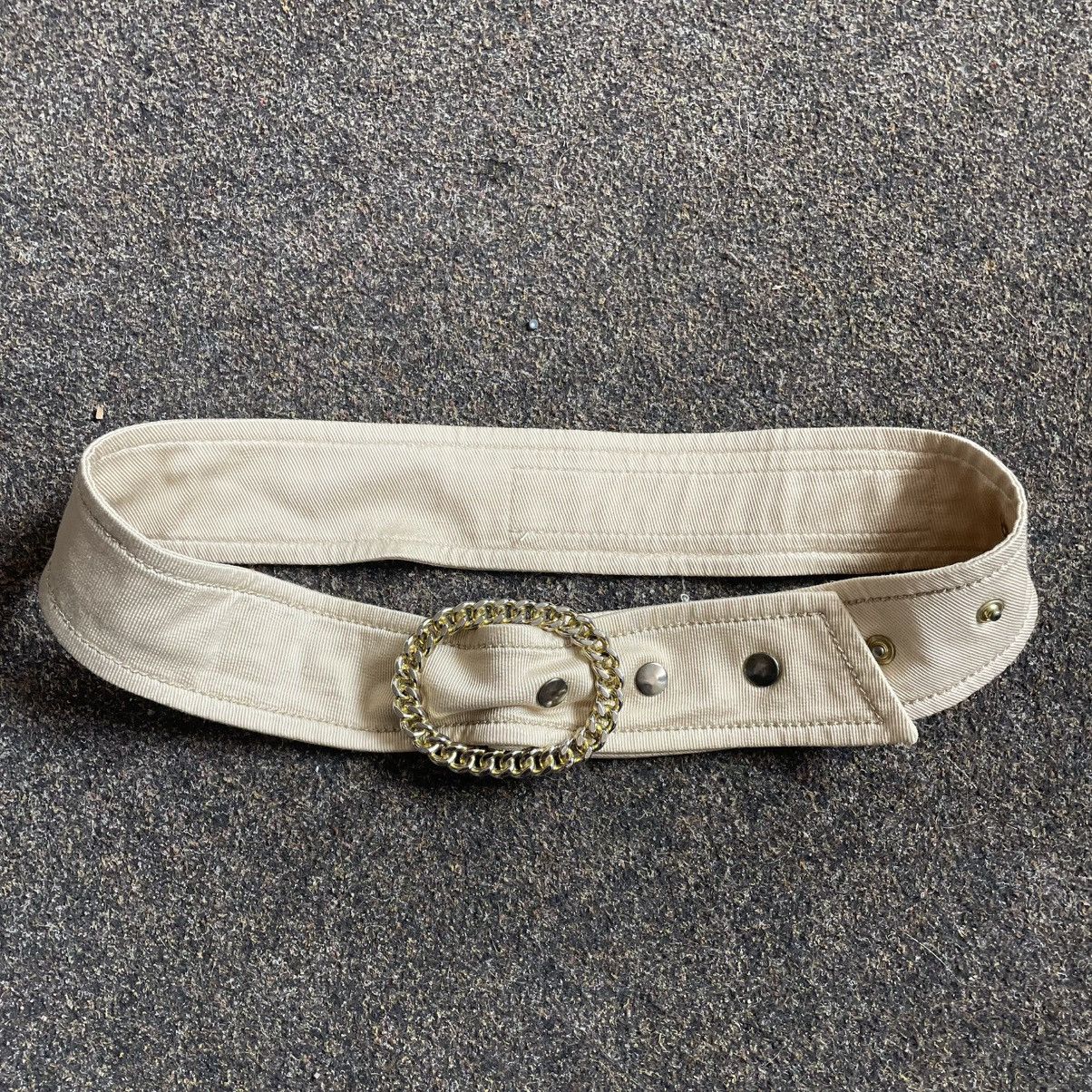 Vintage Vintage 90s Japanese Goth Alt Chain Belt Cream Baggy Logo OS Size ONE SIZE - 2 Thumbnail