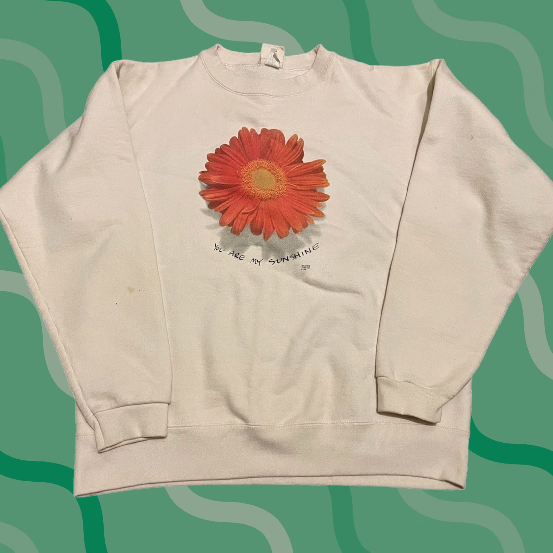 Vintage VINTAGE Sweatshirt M Crewneck Graphic 90s Hippie Beige Cotton Polyester Fleece Men Shirt Pullover Short Description: N/A Size US M / EU 48-50 / 2 - 1 Thumbnail