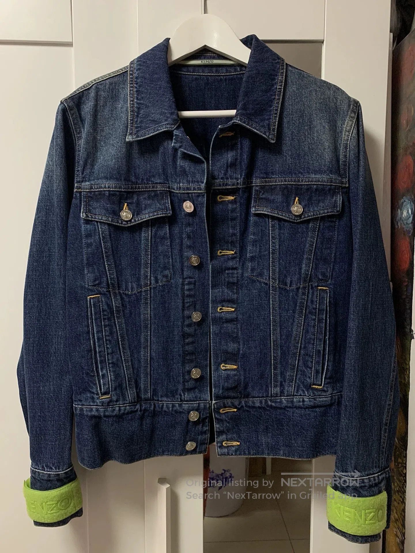 Kenzo Kenzo Fluorescent Velcro Denim Jacket. Size US S / EU 44-46 / 1 - 2 Thumbnail