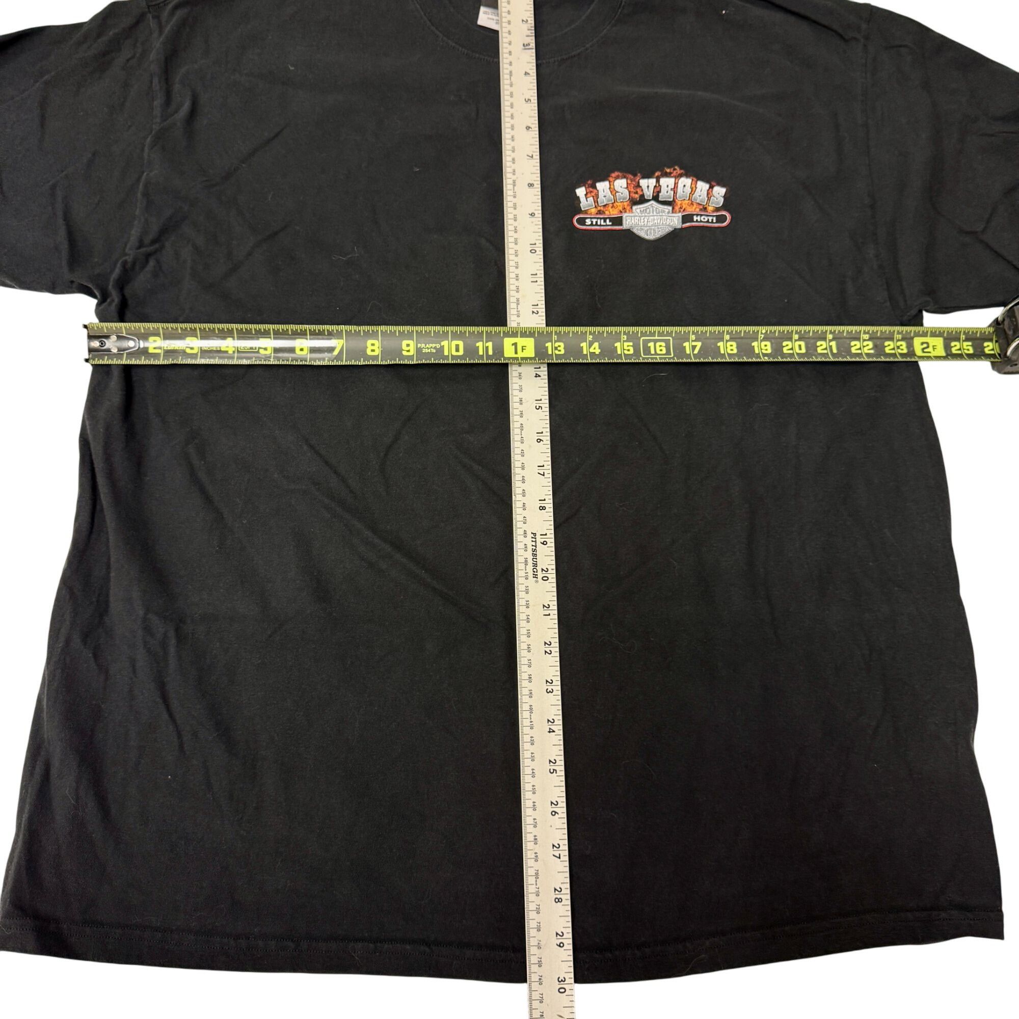 Harley Davidson H-D Motorcycle LAS VEGAS Nevada FLAMING STREET BIKER T Shirt Size US XXL / EU 58 / 5 - 9 Thumbnail