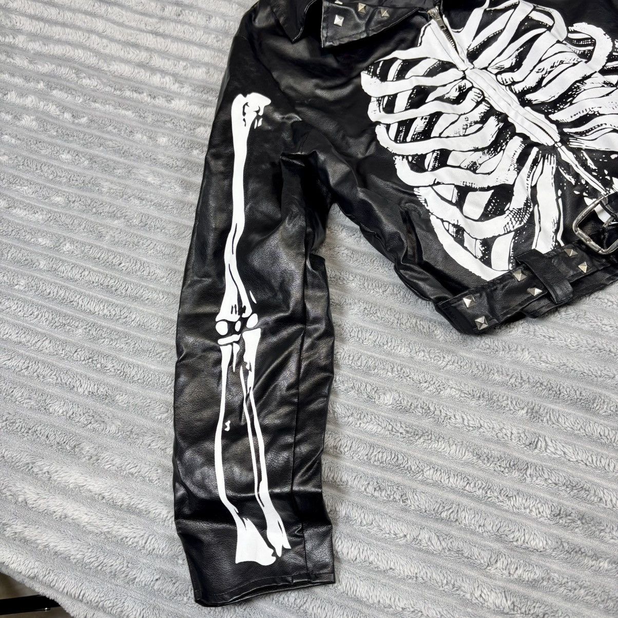 Other Spirit Halloween size XLarge Skeleton faux Leather Jacket Size XL / US 12-14 / IT 48-50 - 10 Thumbnail