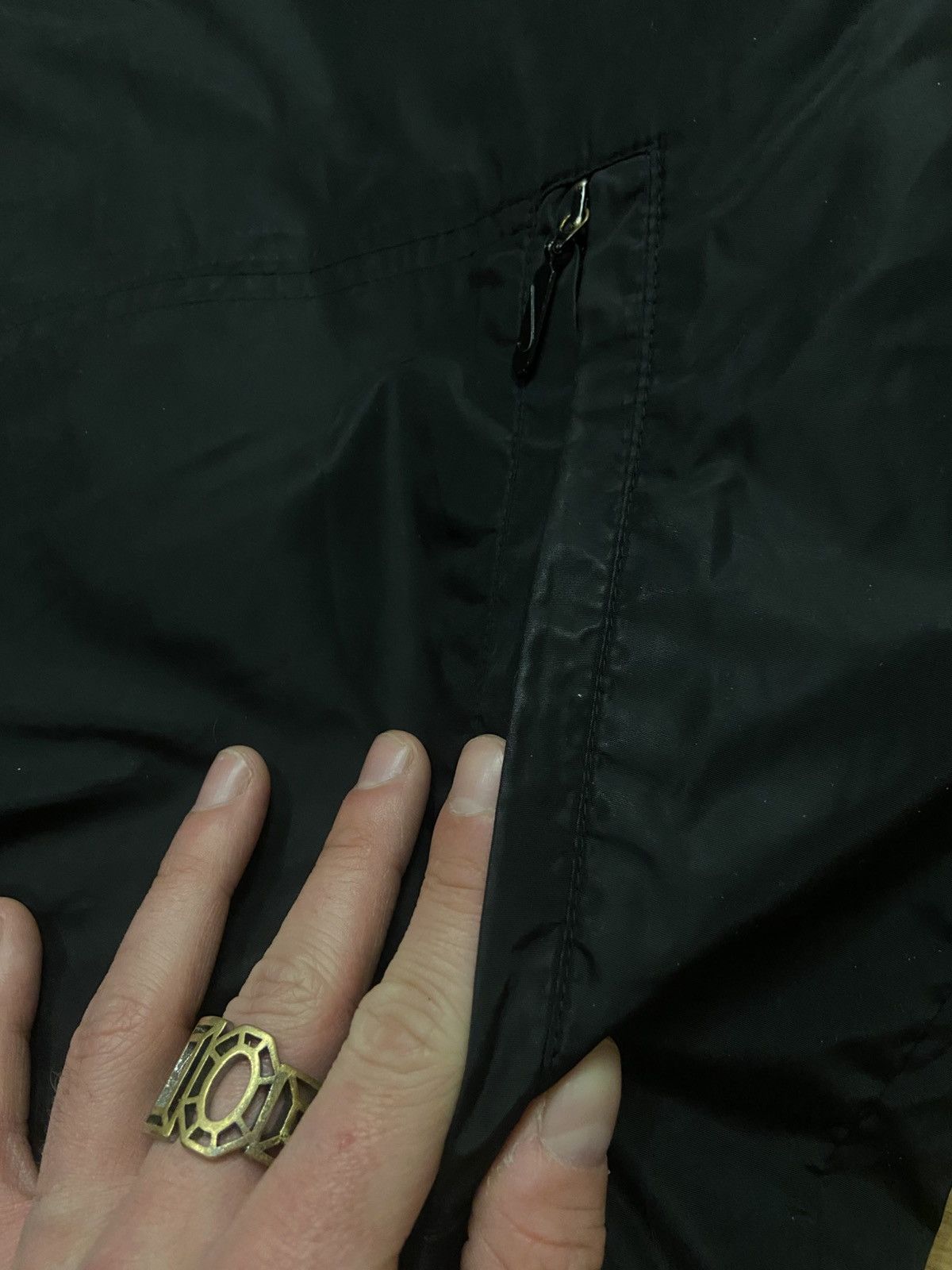 Nike × Vintage OOs Nike Vintage Jacket Nylon Swoosh Hooded Drill Size US S / EU 44-46 / 1 - 5 Thumbnail