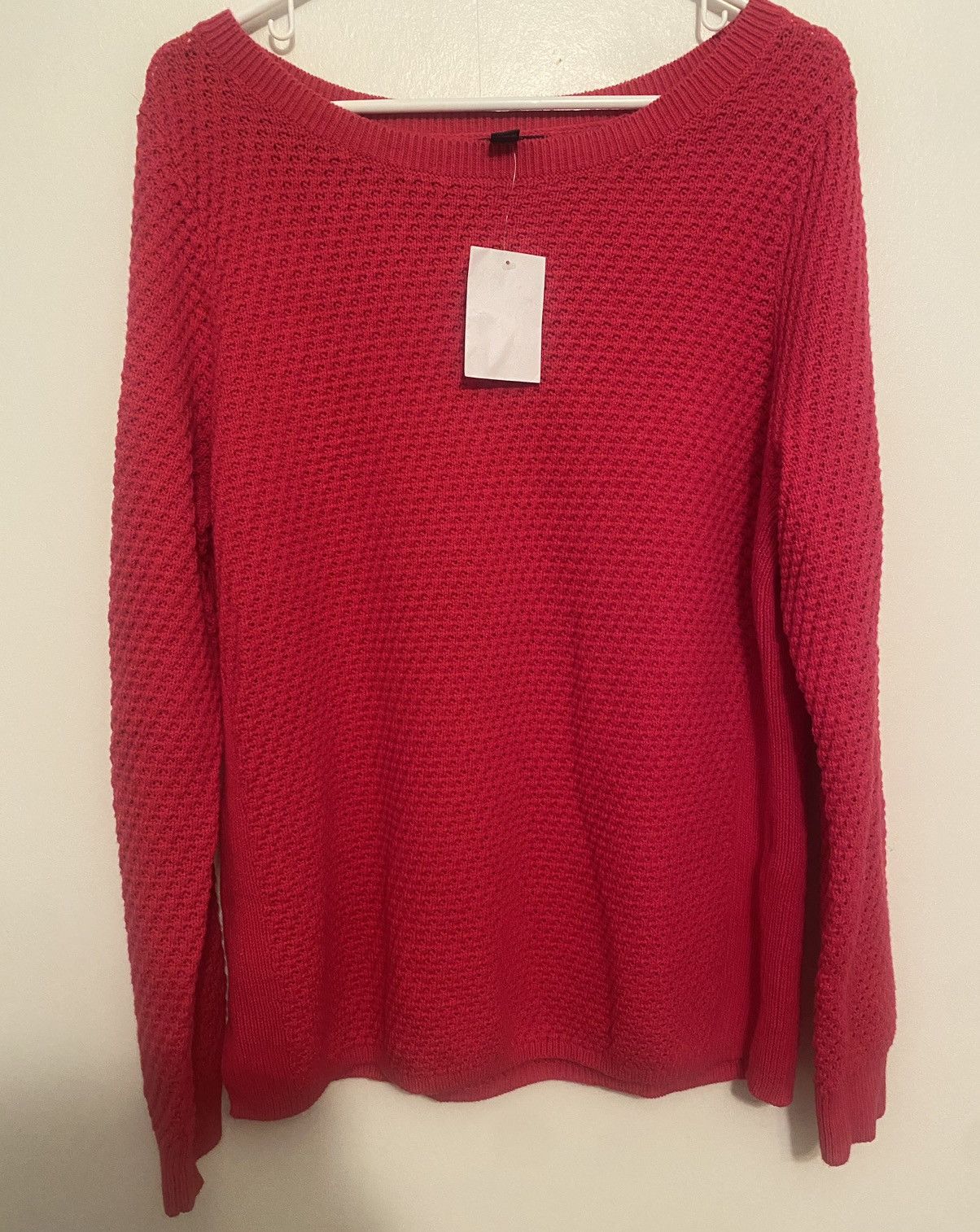 Lands' End New bright pink lands end basket weave sweater size large Size L / US 10 / IT 46 - 1 Thumbnail