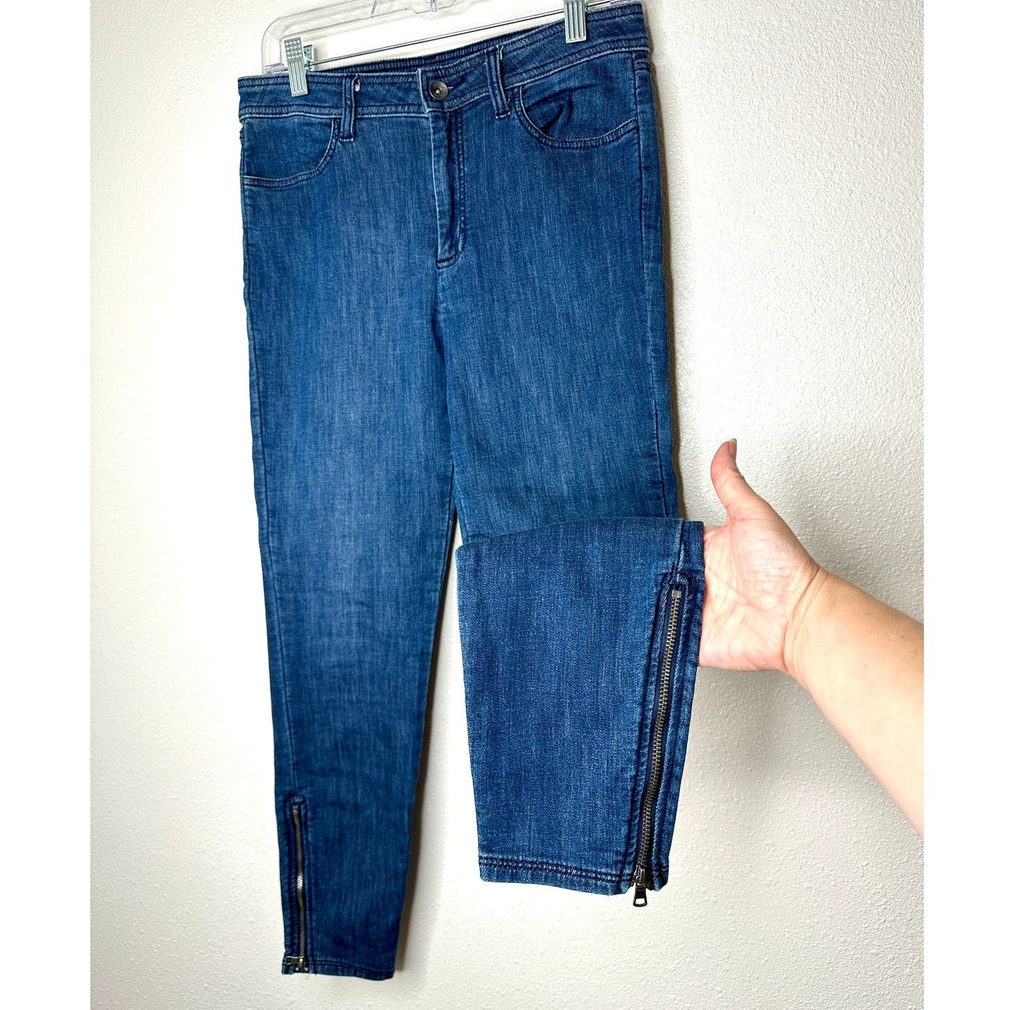 Splendid Splendid Medium Wash High Waist Ankle Zip Skinny Jeans 29 Size 29" - 4 Thumbnail