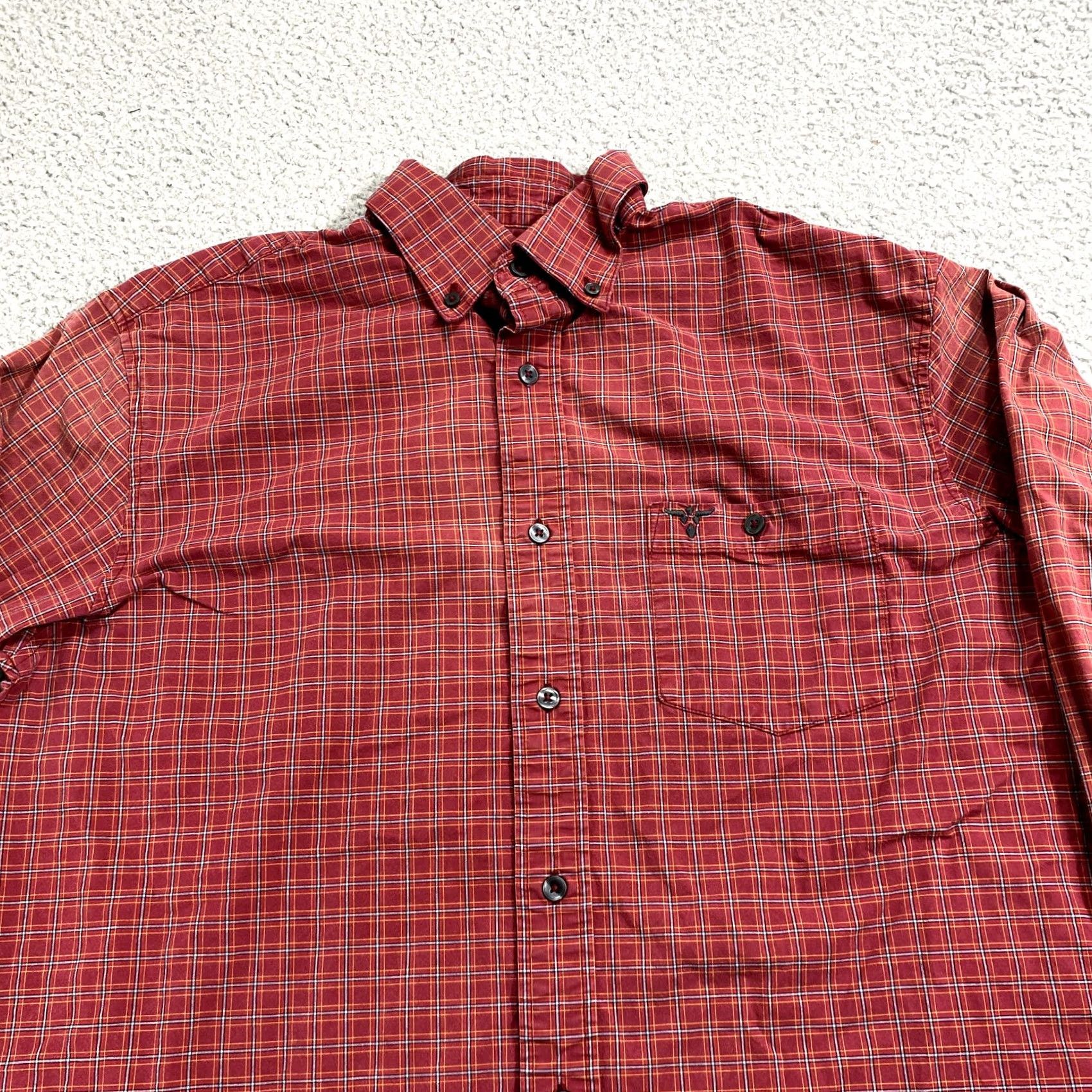 Wrangler Wrangler 20X Competition Shirt Mens Large Red Plaid Cowboy Rodeo Embroidered Size US L / EU 52-54 / 3 - 4 Thumbnail