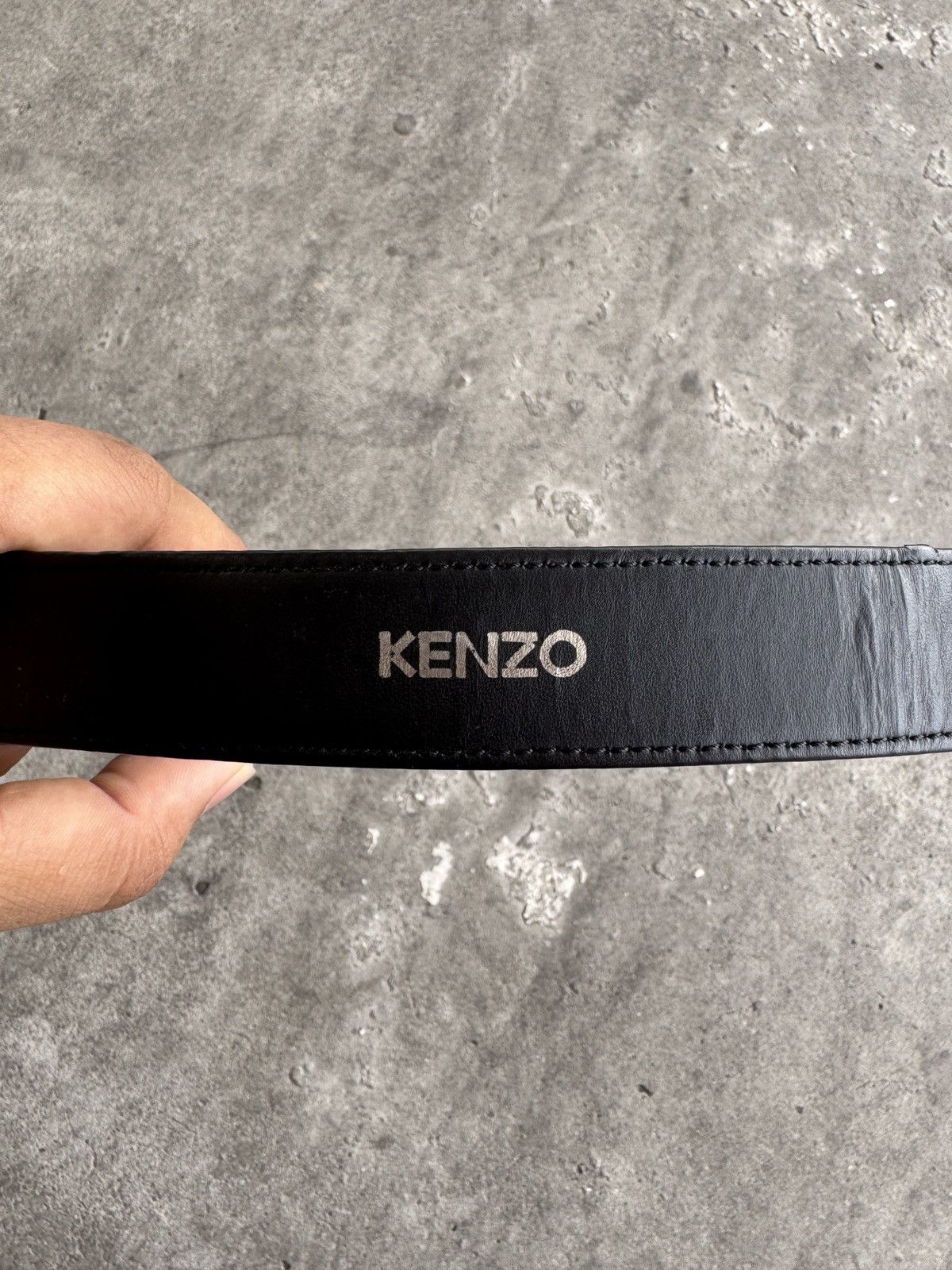 Kenzo Kenzo Black Leather Belt Size ONE SIZE - 6 Thumbnail