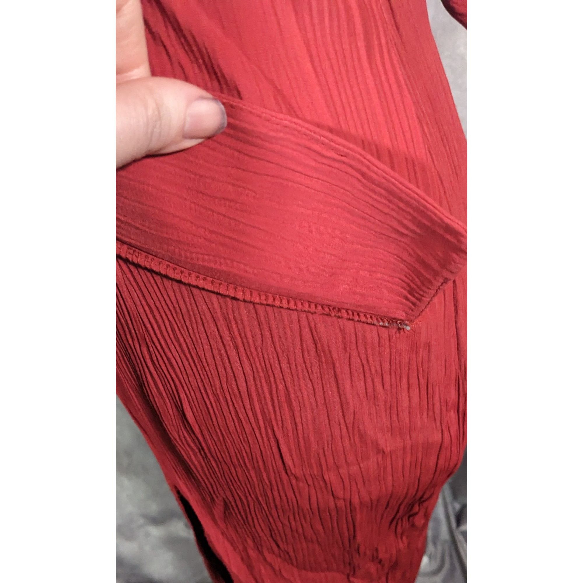 Other Vintage Marnie West Red Formal Split Front Midi Dress Size M / US 6-8 / IT 42-44 - 11 Thumbnail