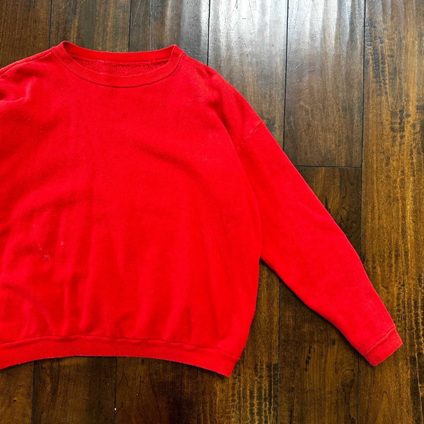 Vintage VINTAGE Casual Wear Sweatshirt Shirt Mens L Red Graphic Print 1960s 60s 70s All Seasons Pullover Crew Neck Fleece Acrylic United States Size US L / EU 52-54 / 3 - 2 Thumbnail