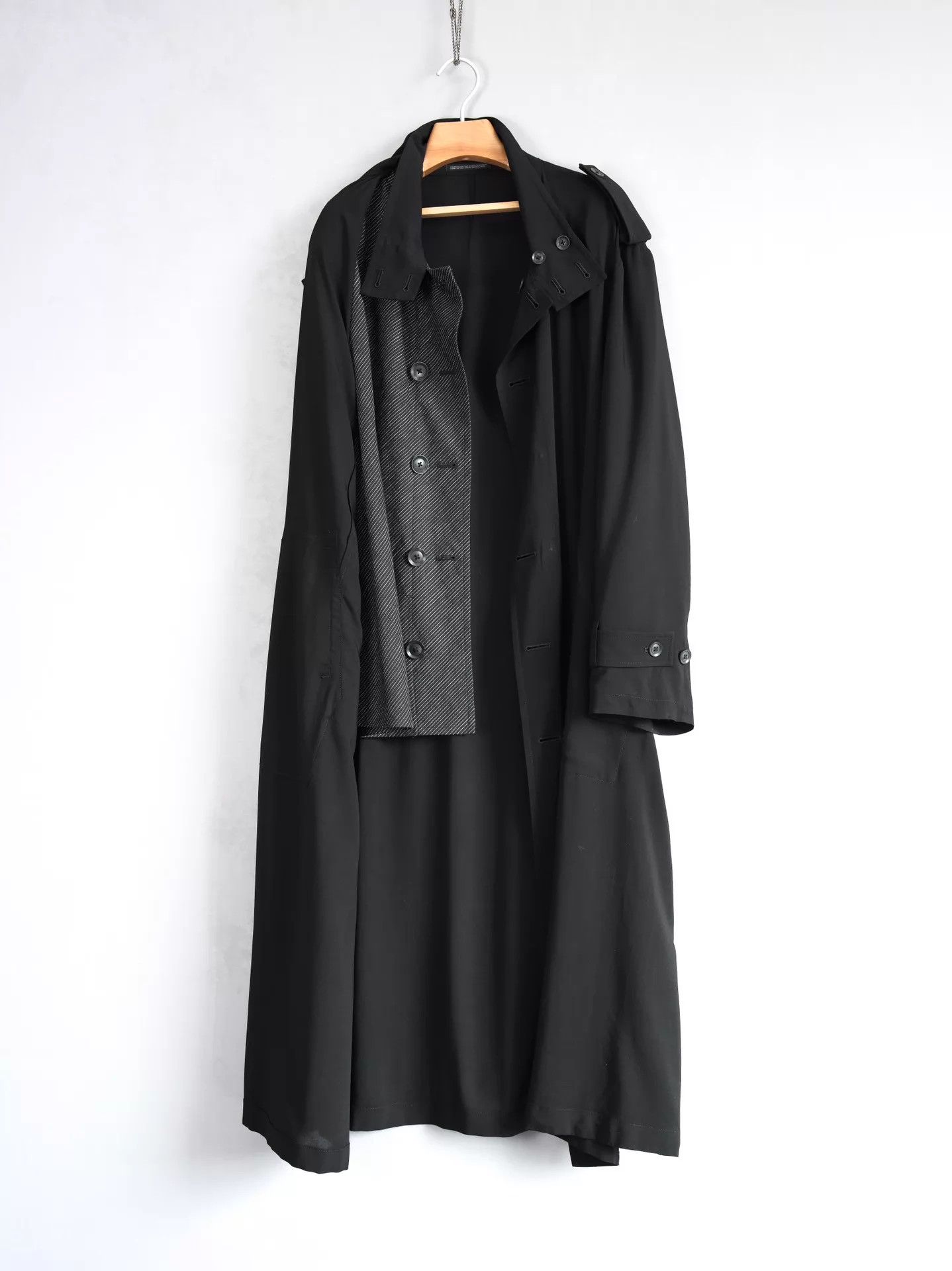 Yohji Yamamoto Yohji Yamamoto 22SS 2-Layer Military Deconstructed Black Size US S / EU 44-46 / 1 - 1 Thumbnail