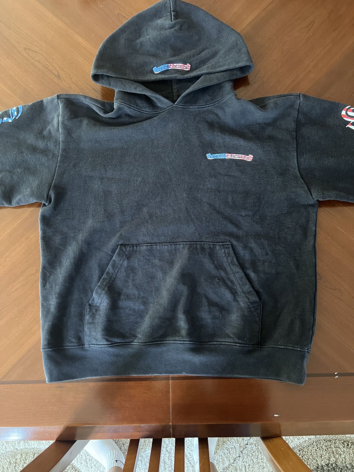 Pull à Capuche Chrome Hearts 'Matty Boy USA Scroll Logo' - Taille M - Noir - Occasion Parfait État
