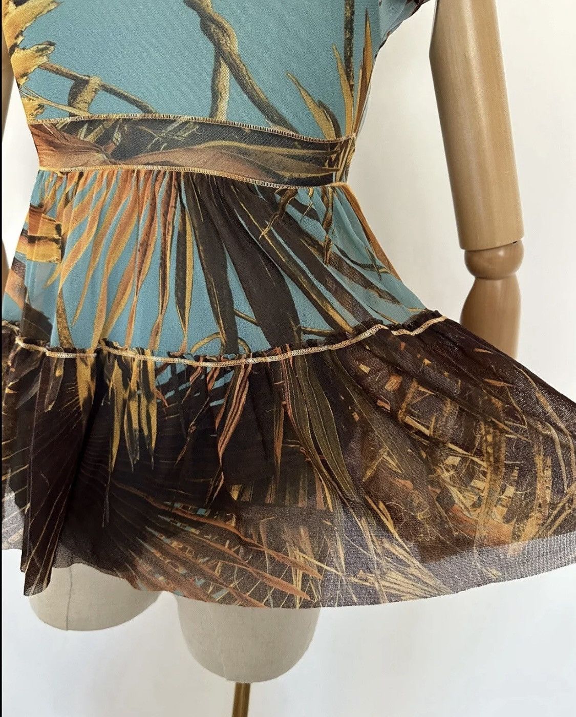 Jean Paul Gaultier Jean Paul Gaultier Top Blouse Printed Mesh Size M! Size M / US 6-8 / IT 42-44 - 10 Thumbnail