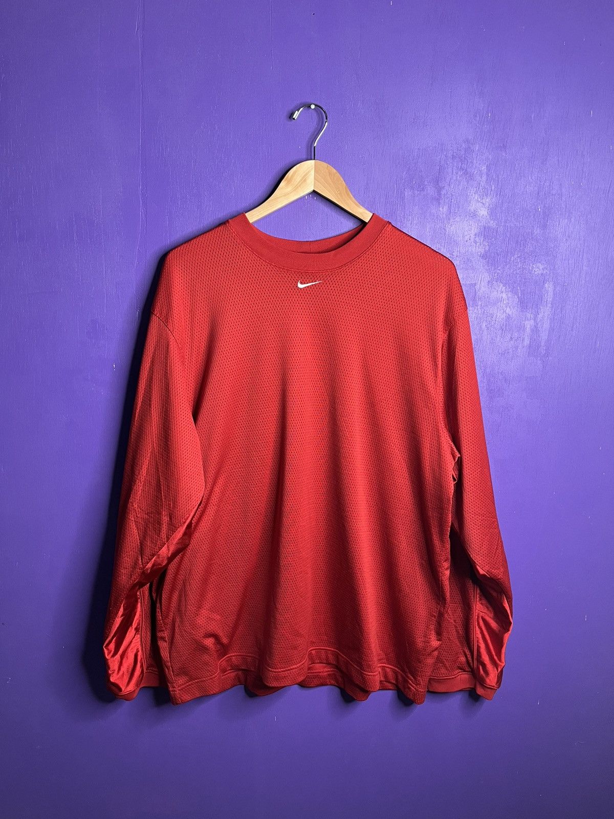 Nike × Vintage Vintage Y2K Nike back panels mesh long-sleeve t-shirt Size US XL / EU 56 / 4 - 1 Thumbnail