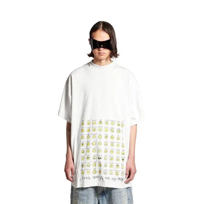 Balenciaga o1s1wg110326 How Are You Feeling Today T-Shirt Oversized Size US XL / EU 56 / 4 - 4 Thumbnail