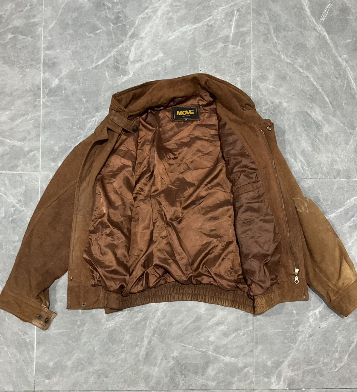 Vintage Italy Move and more Genuine Leather jacket mens Size US L / EU 52-54 / 3 - 2 Thumbnail