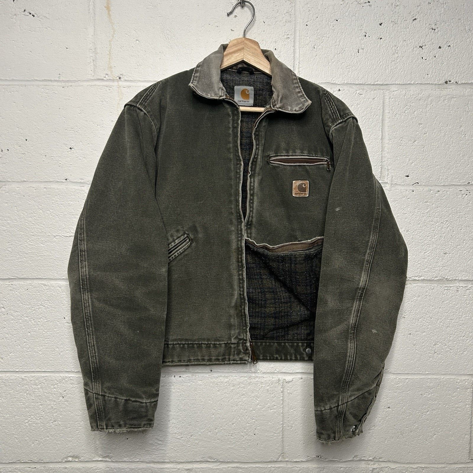 Carhartt Vintage Carhartt Blanket-Lined Detroit Jacket “Moss” J97 MOS Size US S / EU 44-46 / 1 - 2 Thumbnail