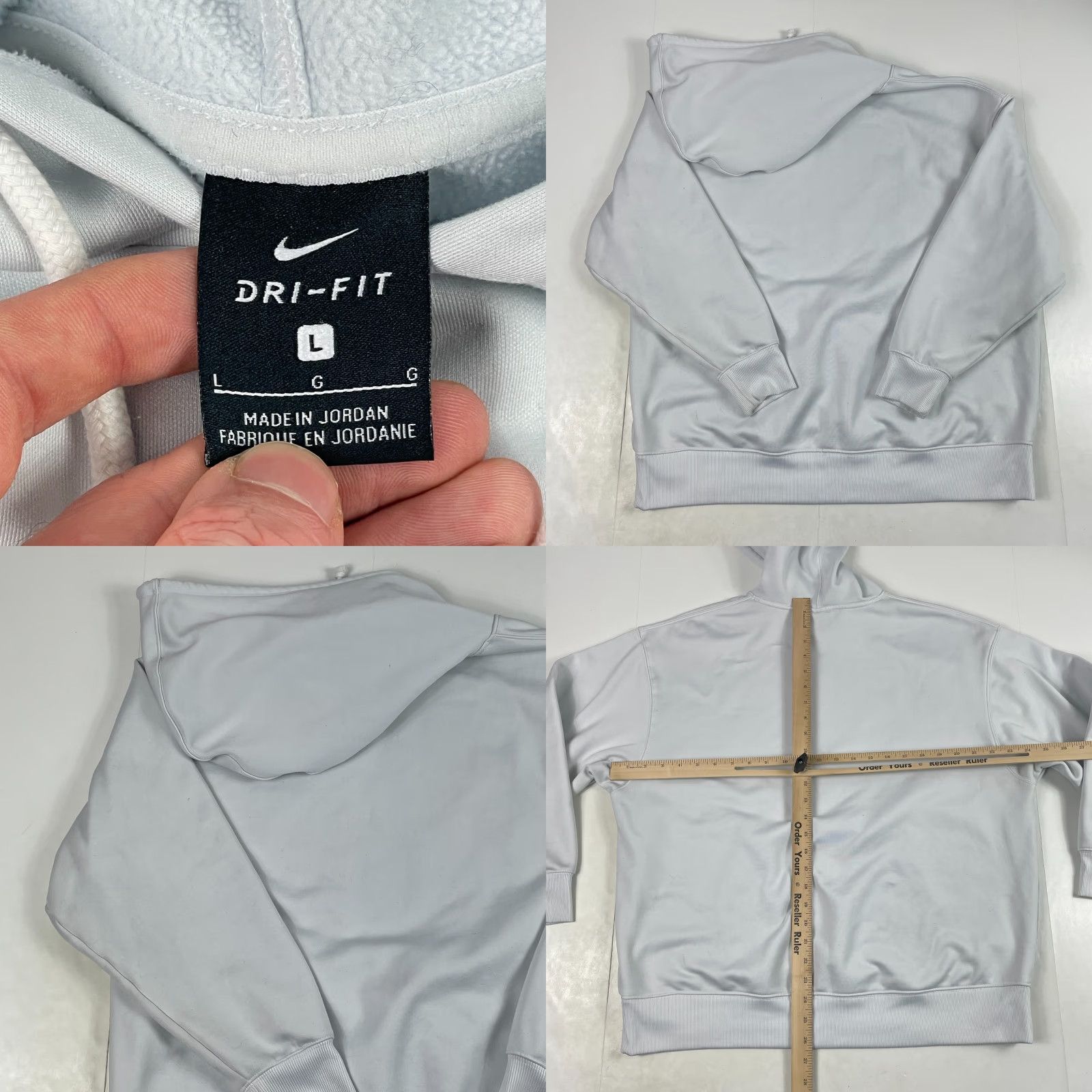 Nike Nike Hoodie Men Large White Dri-Fit Long Sleeve Pullover Fleece Lined Workout Gym Size US L / EU 52-54 / 3 - 8 Thumbnail