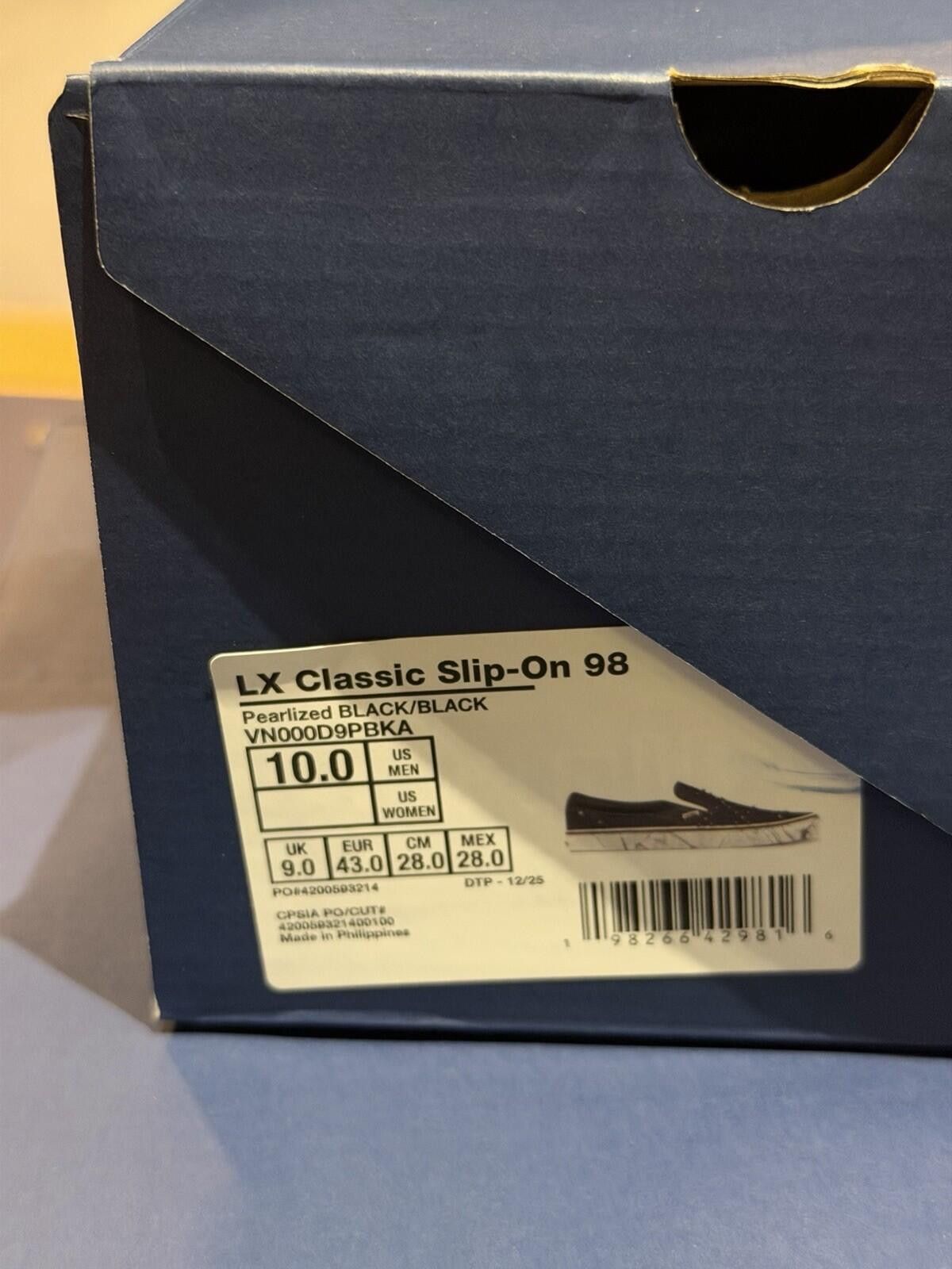 Vans LX Classic Slip-on 98 Pearlized Black Size (10) Brand New Size US 10 / EU 43 - 11 Thumbnail