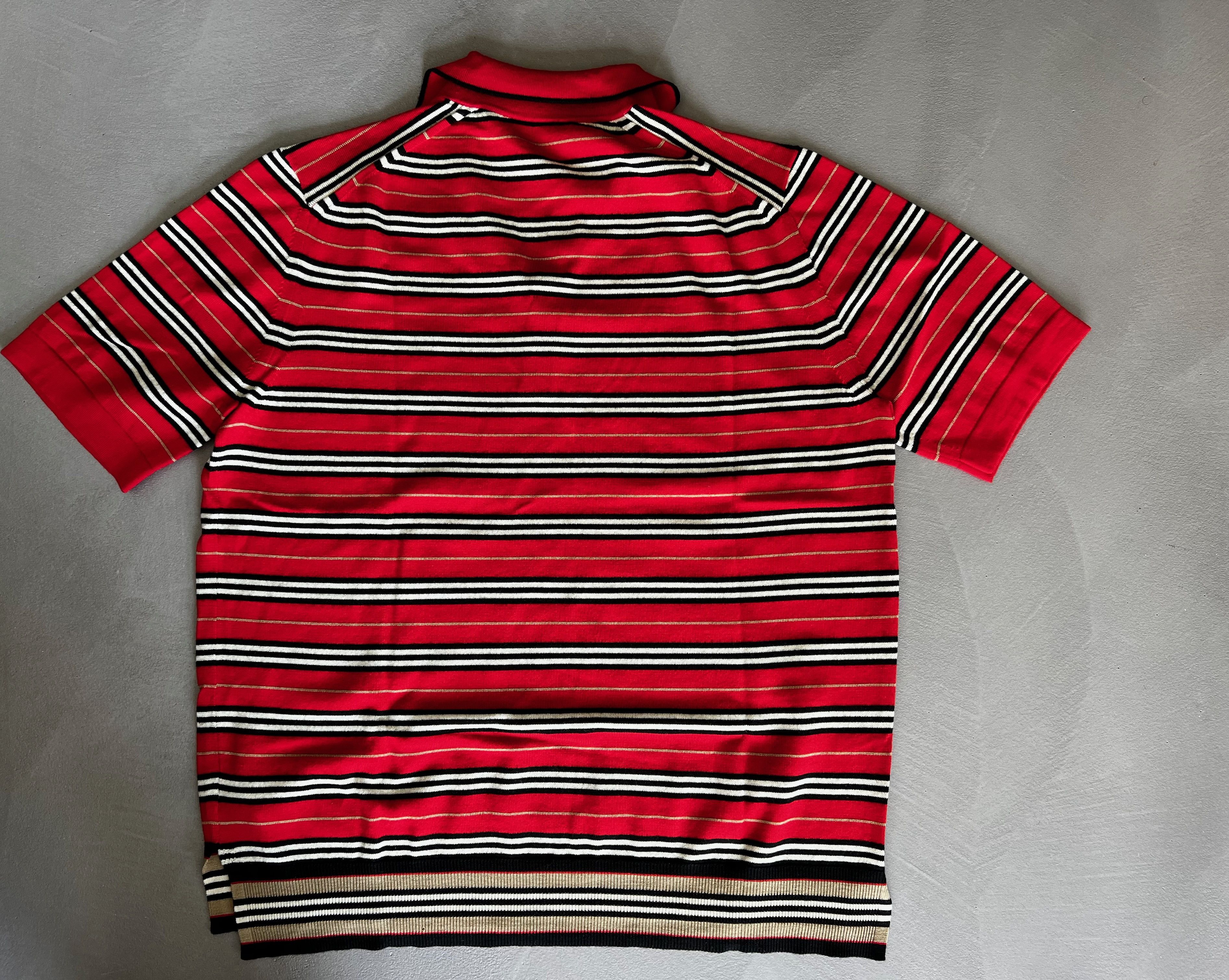 Burberry Burberry Runway Red Striped Polo Shirt, Wool, SS19 Size US M / EU 48-50 / 2 - 5 Thumbnail