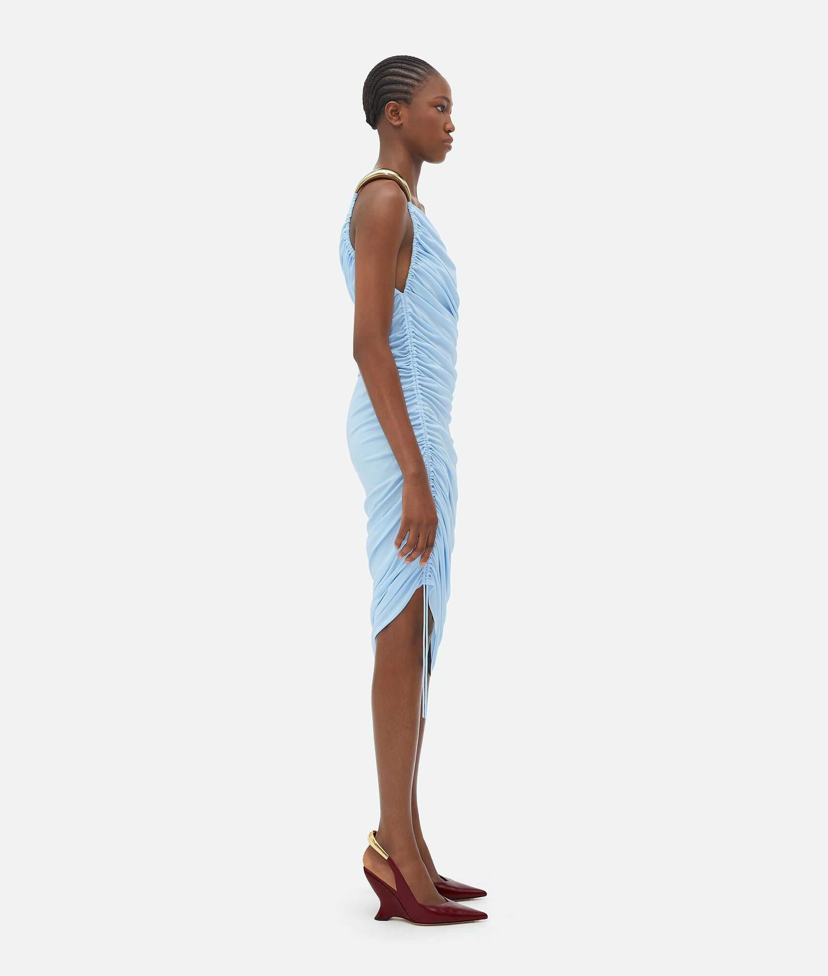 Bottega Veneta o1n1vont0625 Viscose Jersey Dress in Iceberg Size XS / US 0-2 / IT 36-38 - 2 Thumbnail