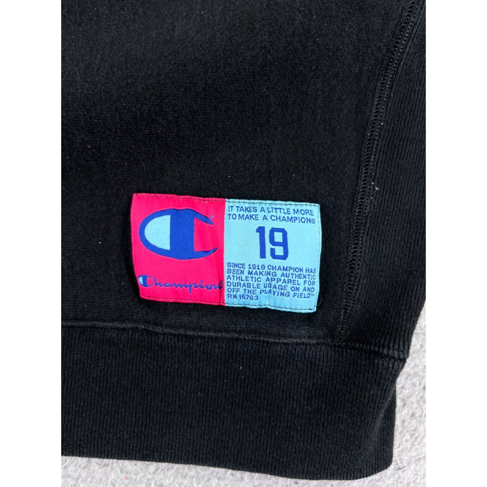 Champion Champion Adult Medium Black Spellout Crop Reverse Weave Crew Neck Sweater Mens Size US M / EU 48-50 / 2 - 3 Thumbnail