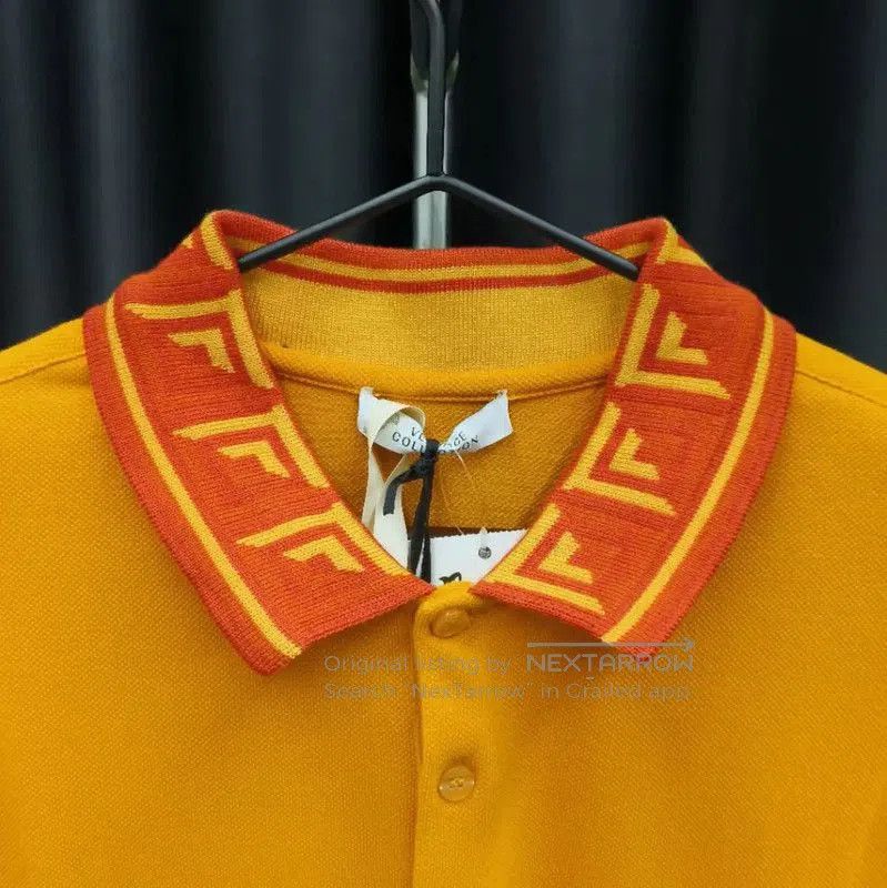 Versace Versace Orange Cotton Men's Polo Shirt . Size US L / EU 52-54 / 3 - 4 Thumbnail