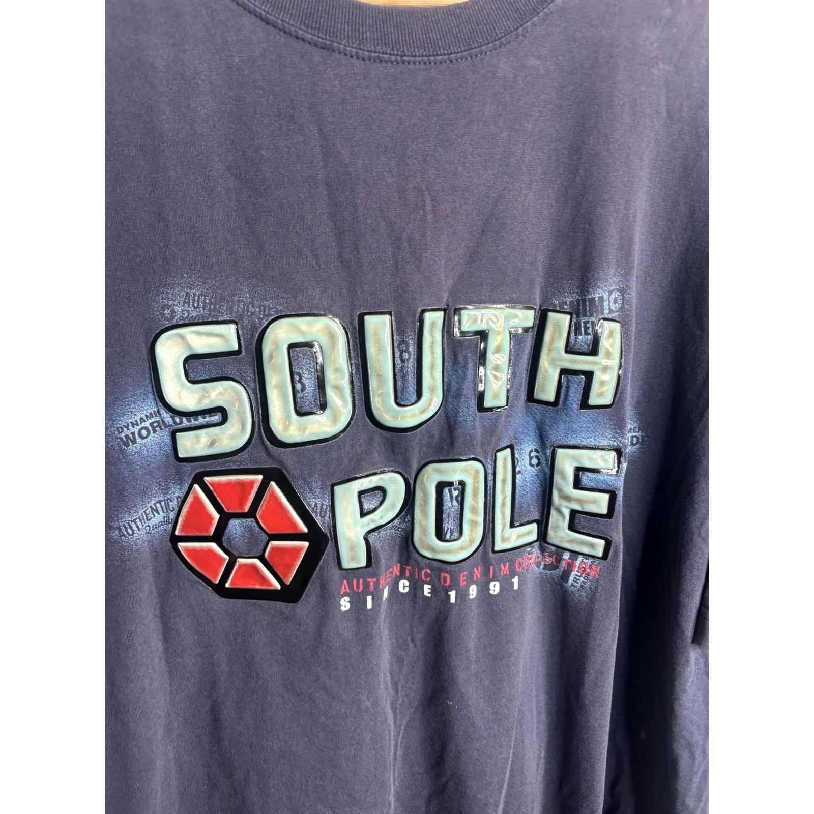 Southpole Southpole Shirt Mens XL Blue Y2K Vintage Denim Collection Graphic Tee Streetwear Size US XL / EU 56 / 4 - 2 Thumbnail