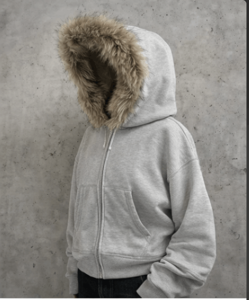 Other Y2K Zip up Hoodie Faur Collar Size US L / EU 52-54 / 3 - 3 Thumbnail