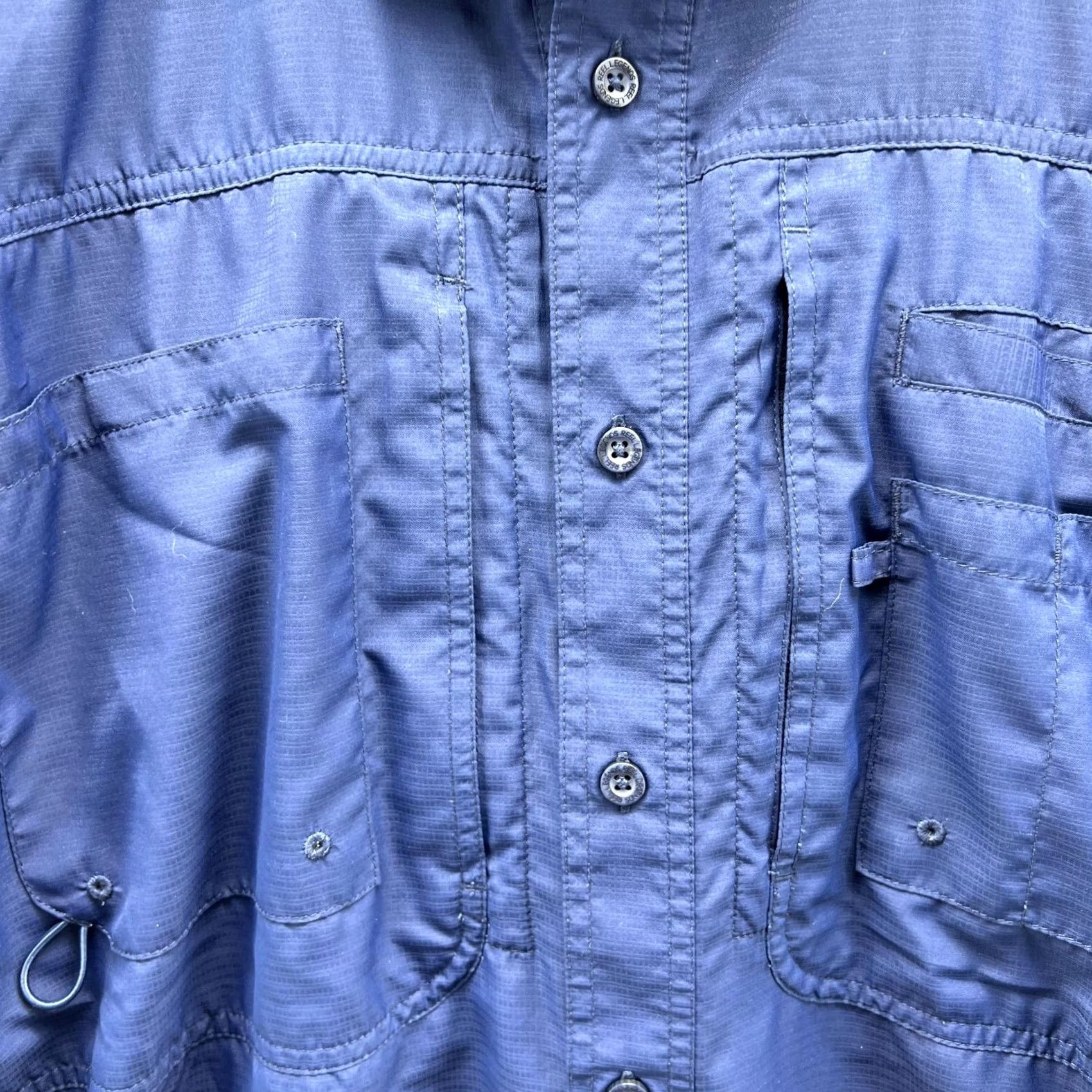 Vintage Reel Legends Shirt Men Large Adult Blue Navy Casual Button Down Polyester Vented Size US L / EU 52-54 / 3 - 6 Thumbnail