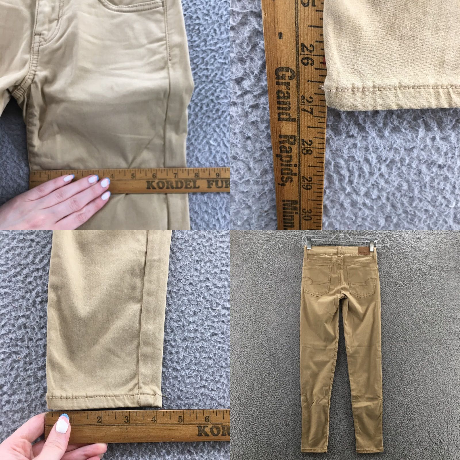 American Eagle Outfitters American Eagle Jegging Pants Womens 00 Short Beige Cotton Blend Jeans Skinny Bottoms Mens? No Size 32" / US 10 / IT 46 - 8 Thumbnail