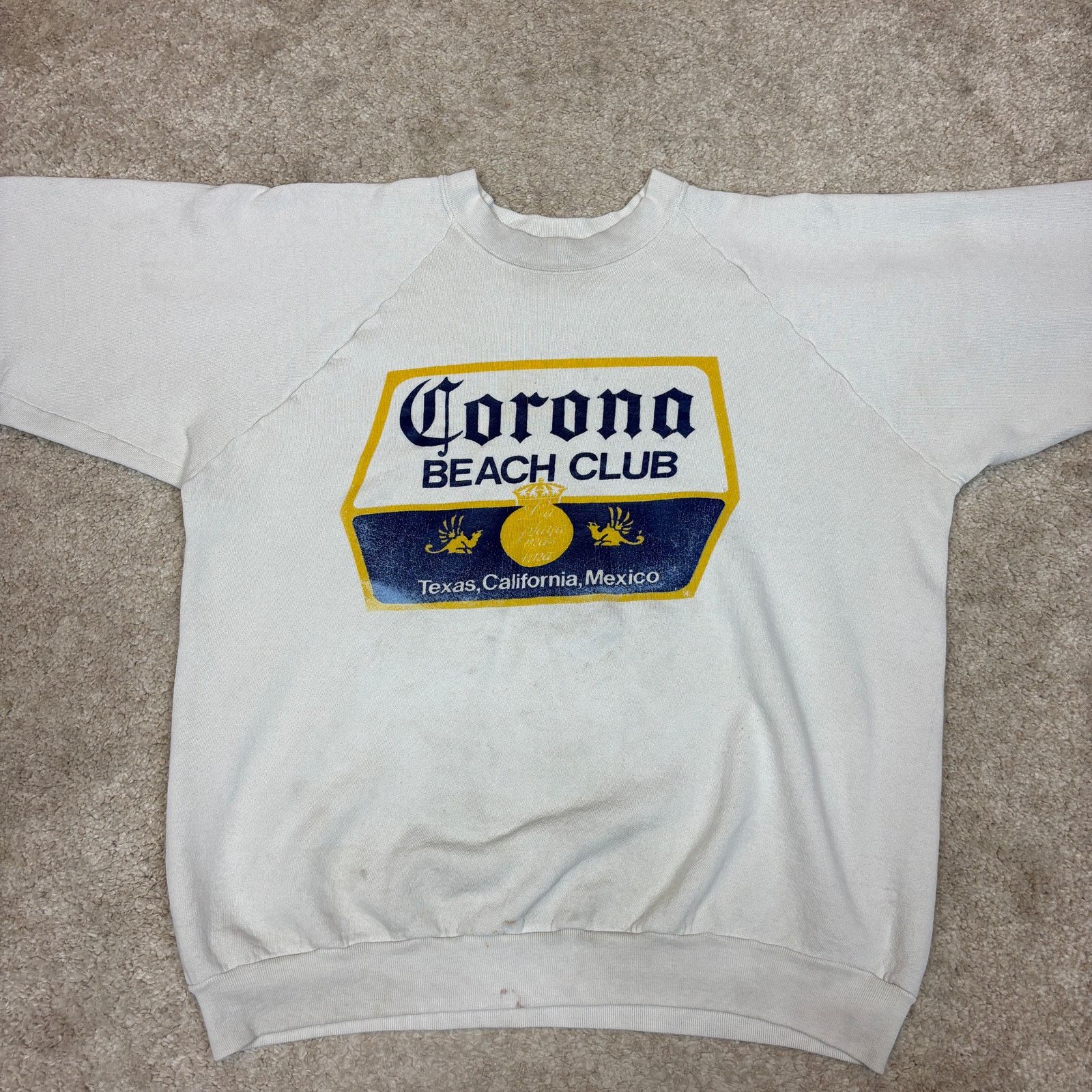 Vintage Vintage 80s Corona Beach Club Raglan Sweatshirt XL Beer USA Size US XL / EU 56 / 4 - 2 Thumbnail