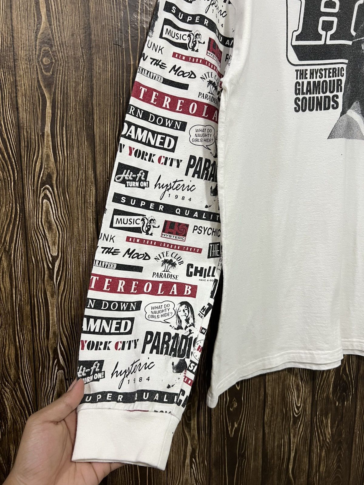 Hysteric Glamour Hysteric Glamour Fullprint Sleeve Tshirt Size US M / EU 48-50 / 2 - 3 Thumbnail