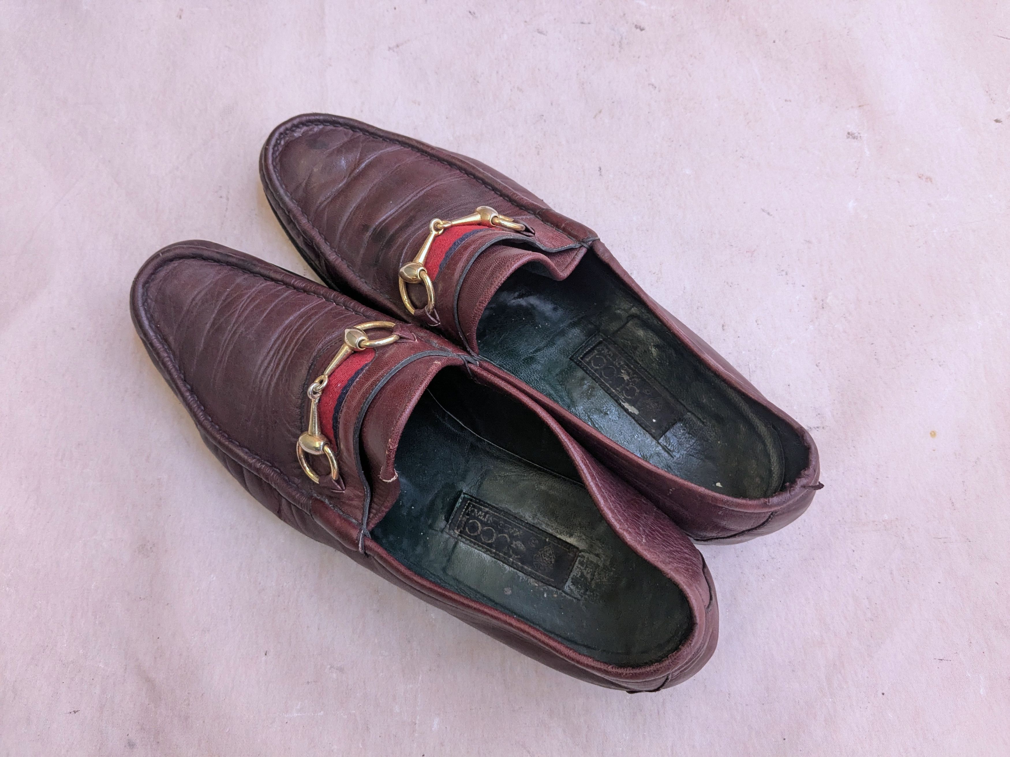 Gucci Vintage Gucci Horsebit Loafers Burgundy Leather 11.5 Snaffle Size US 11.5 / EU 44-45 - 14 Thumbnail
