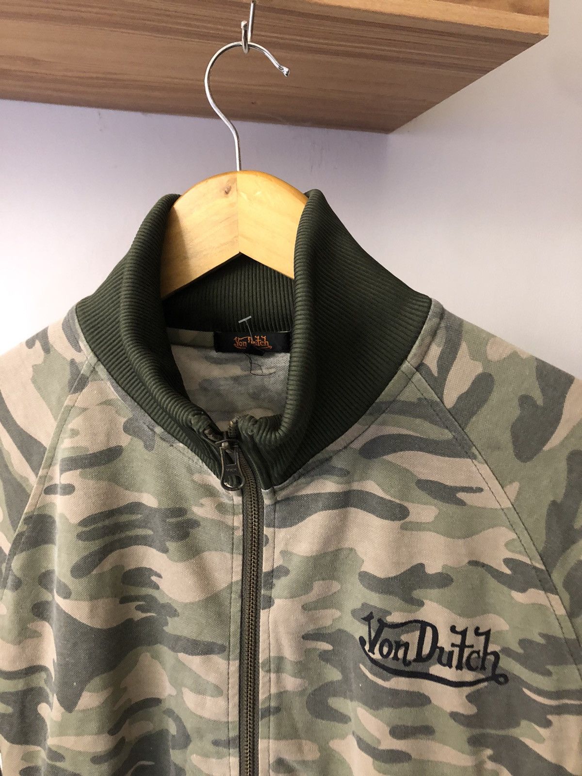 Vintage × Von Dutch Vintage Von Dutch Camo Zipper Up Jacket Sweatshirt Size US M / EU 48-50 / 2 - 3 Thumbnail
