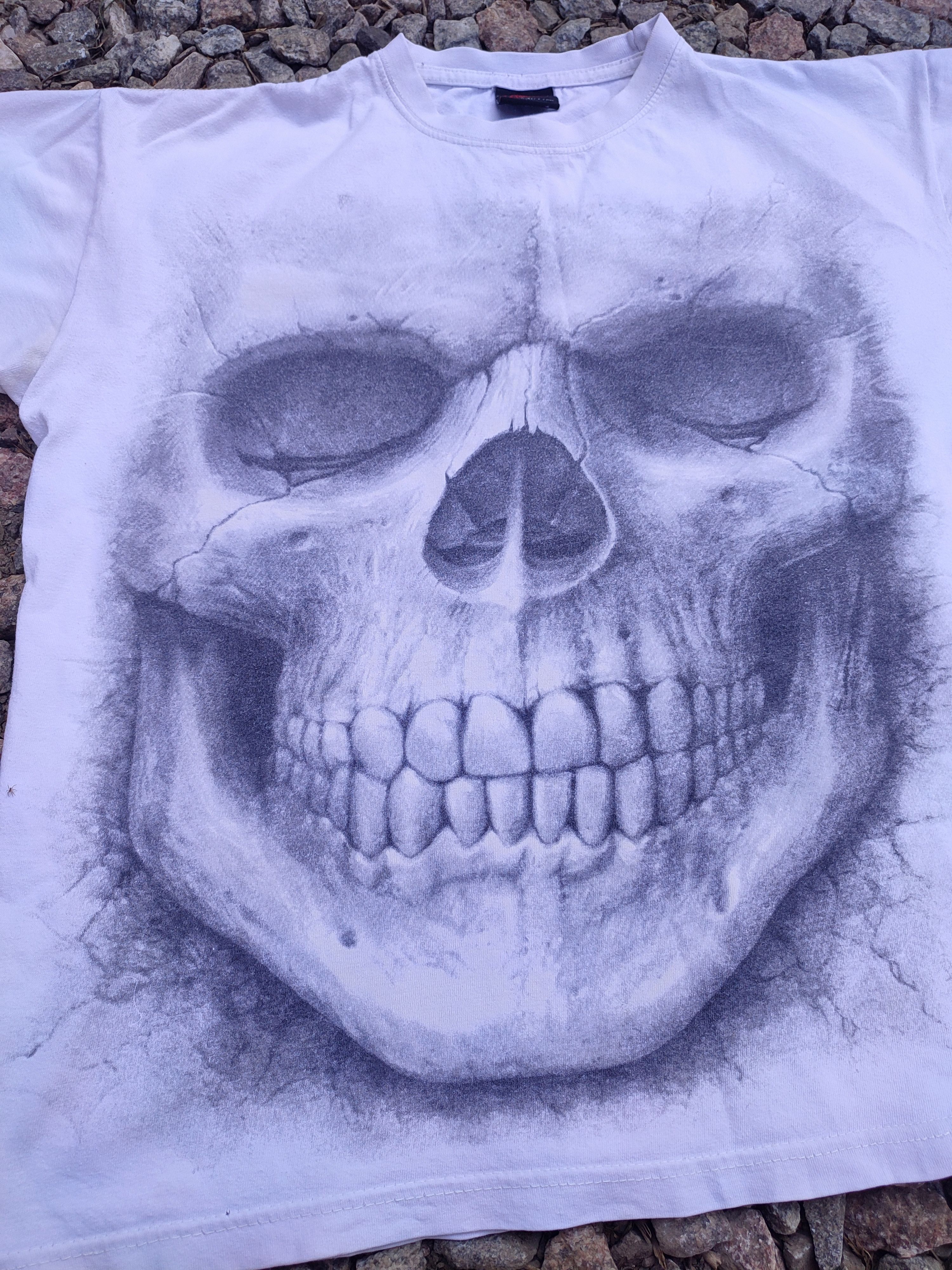 Affliction 💀Vintage Skull tattoo spiral metal t-shirt Size US M / EU 48-50 / 2 - 4 Thumbnail