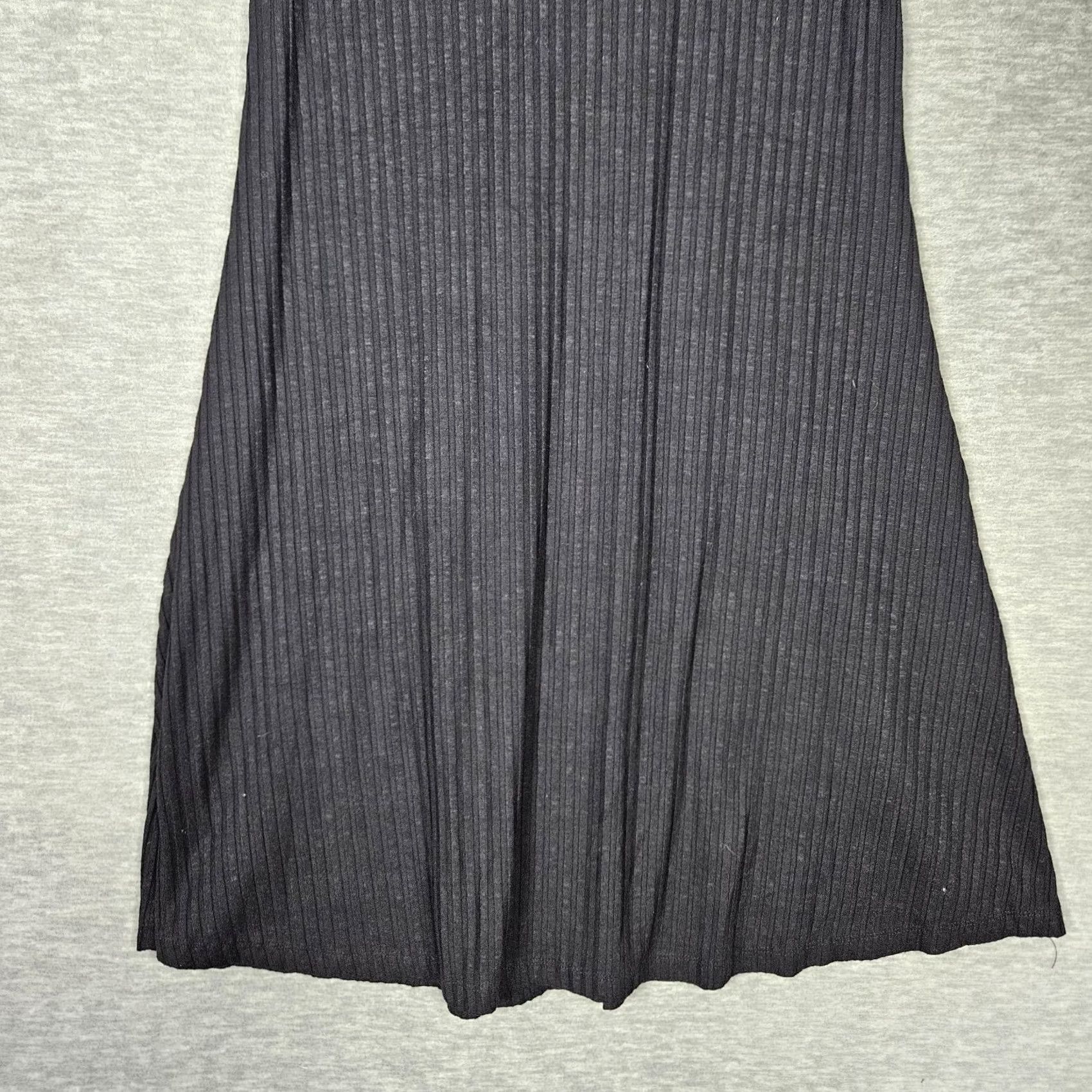 Vintage AMOUR VERT V-Neck Ribbed Sleeveless Women's Dress XS Black Modal Spandex A-Line Casual Vintage No Size XS / US 0-2 / IT 36-38 - 8 Thumbnail