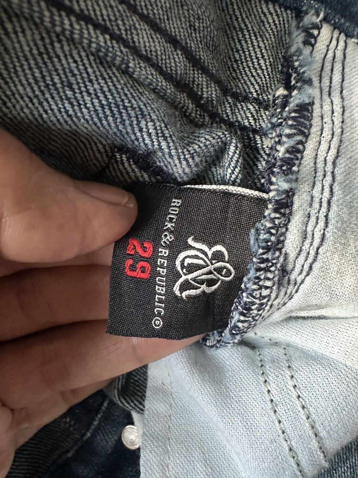 Rock & Republic Rock & Republic Slim Straight Denim 29x36 D178 Size US 29 - 12 Thumbnail