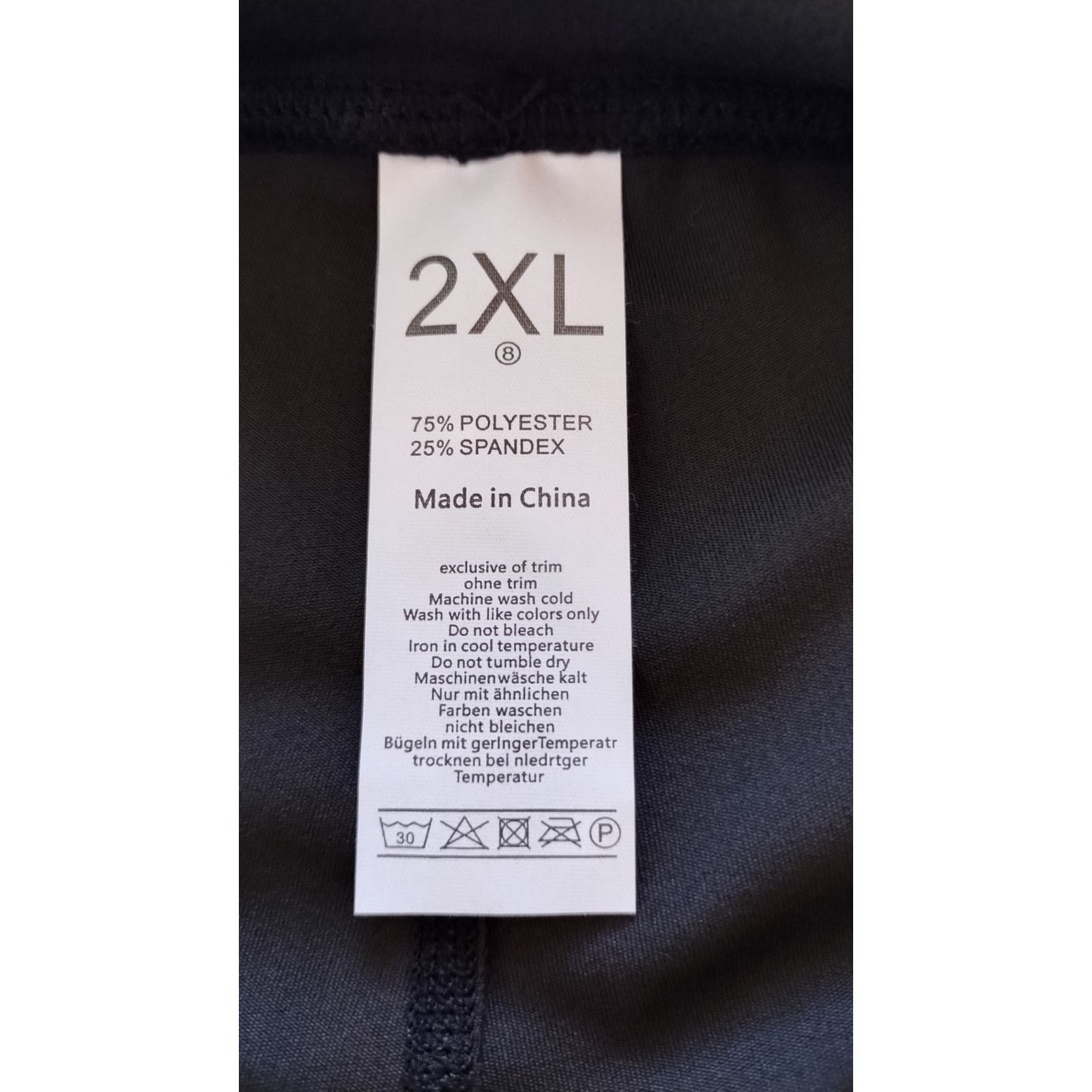 Other Women Compressive Leggings Wide Flat Waistband Black Sz 2XL Size 37" - 6 Thumbnail