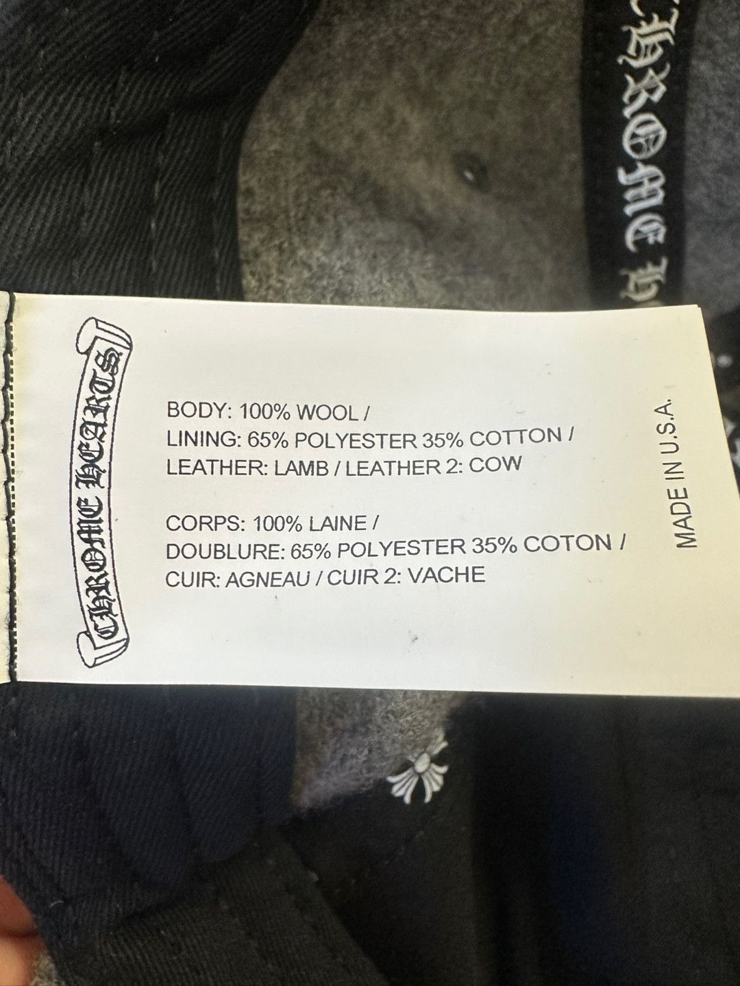 Chrome Hearts CH Wool Hat Size ONE SIZE - 9 Thumbnail