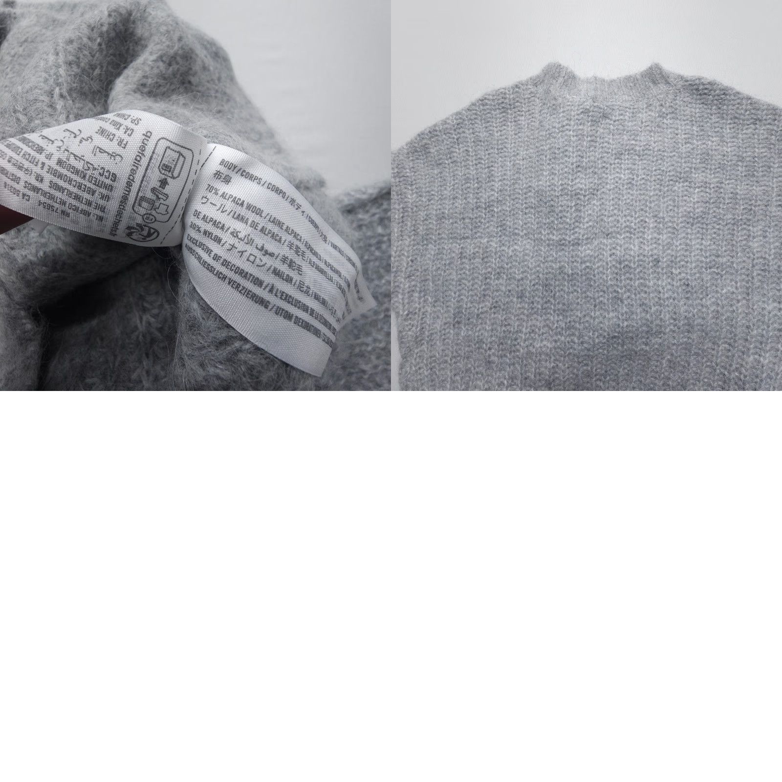 Abercrombie & Fitch Abercrombie & Fitch Alpaca Blend Chunky-Knit Sweater Womens Small Gray Logo Pullover Casual Shirt/ Sweater Size S / US 4 / IT 40 - 8 Thumbnail