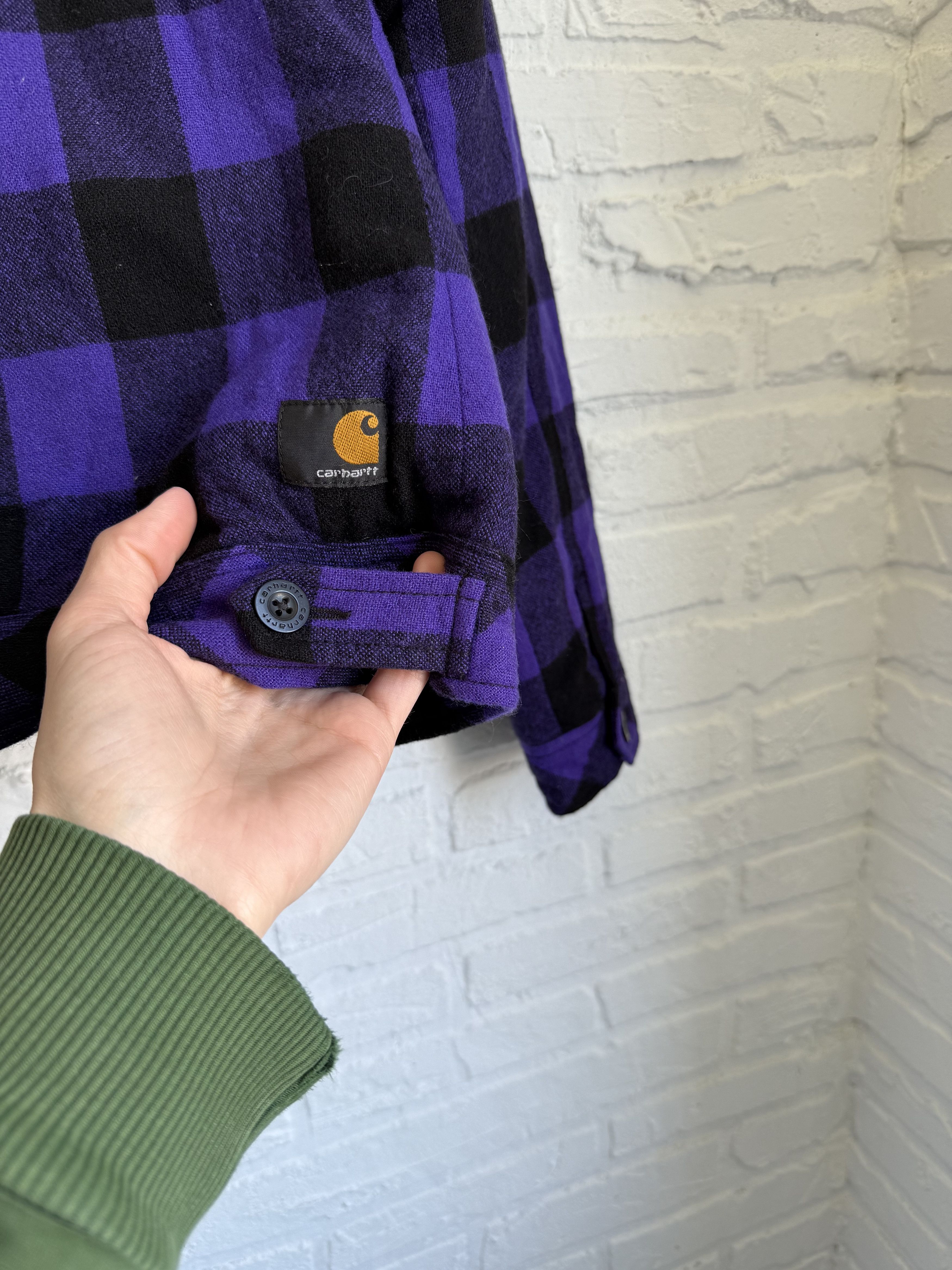 Carhartt Vintage Carhartt Purple Buffalo Plaid Quilted Wool Jacket Size US S / EU 44-46 / 1 - 7 Thumbnail