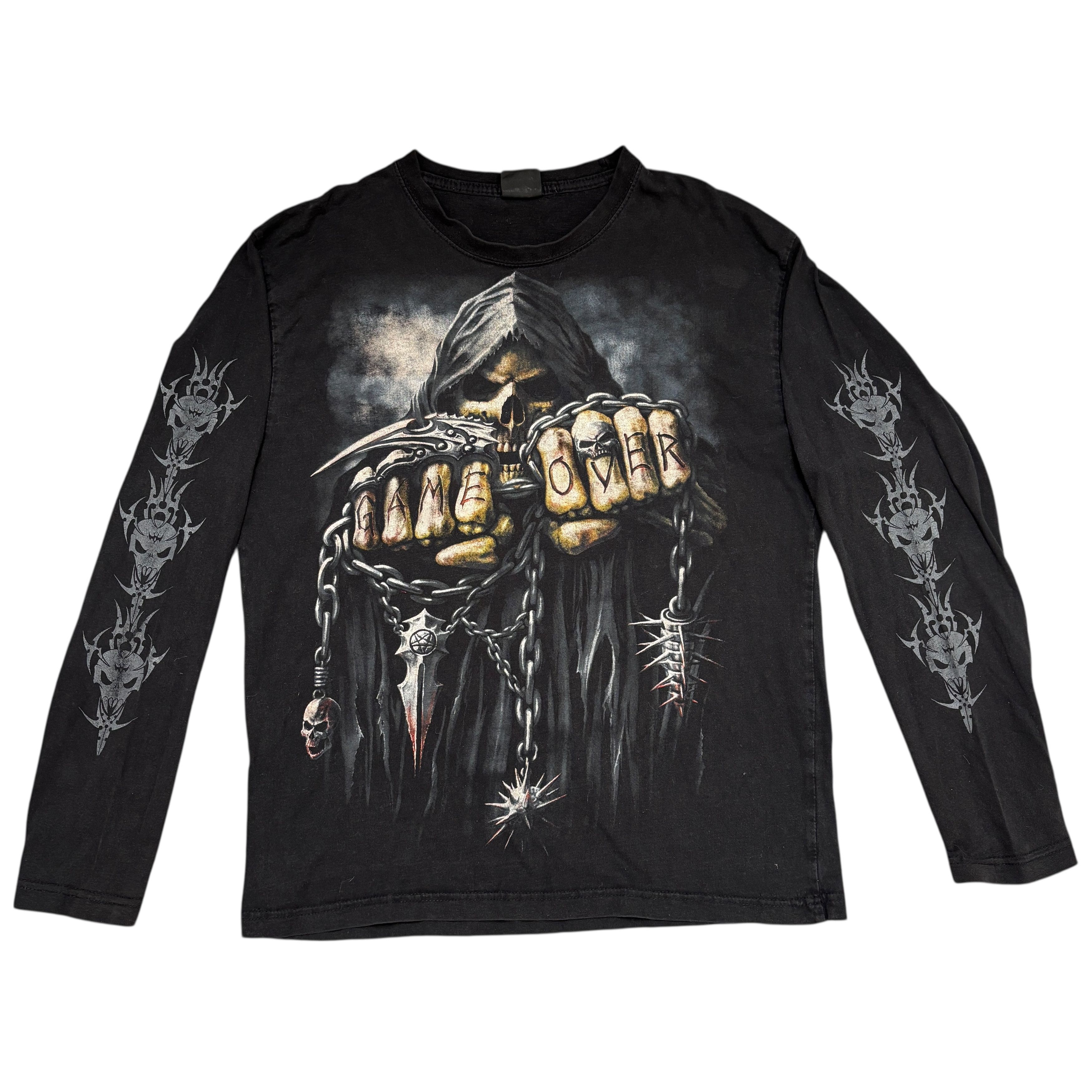 Band Tees Vintage Skeleton Shirt Long Sleeve Spiral Skull Y2K Size US XL / EU 56 / 4 - 1 Thumbnail