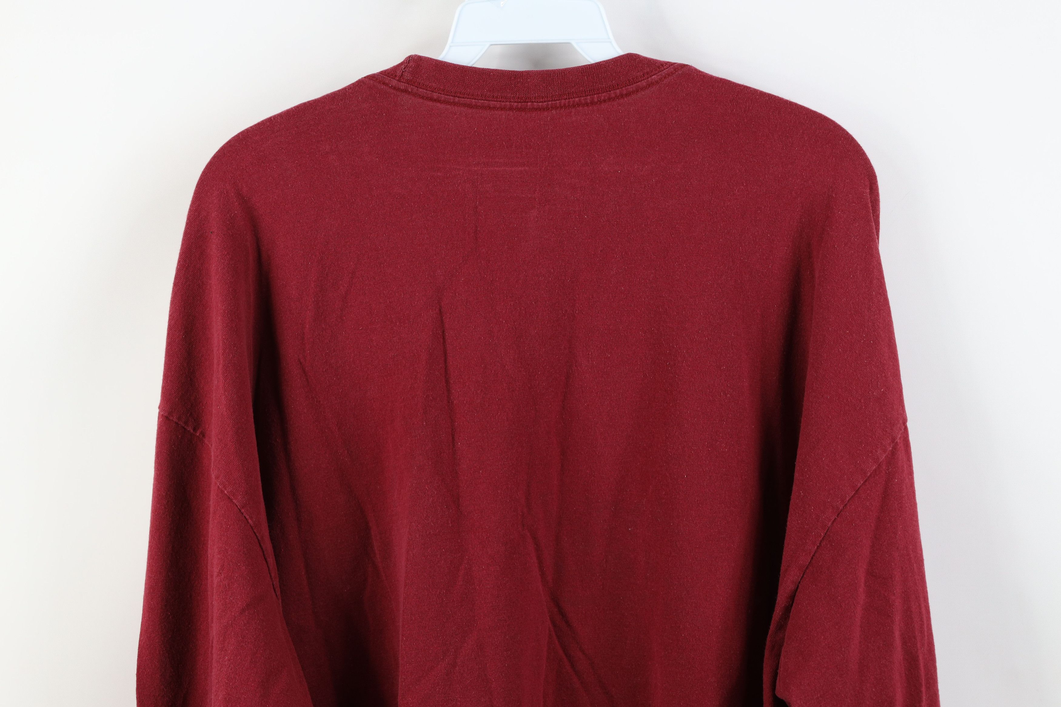 Nike Vintage Y2K Nike Center Big Swoosh Long Sleeve T-Shirt Red Size US XXL / EU 58 / 5 - 14 Thumbnail
