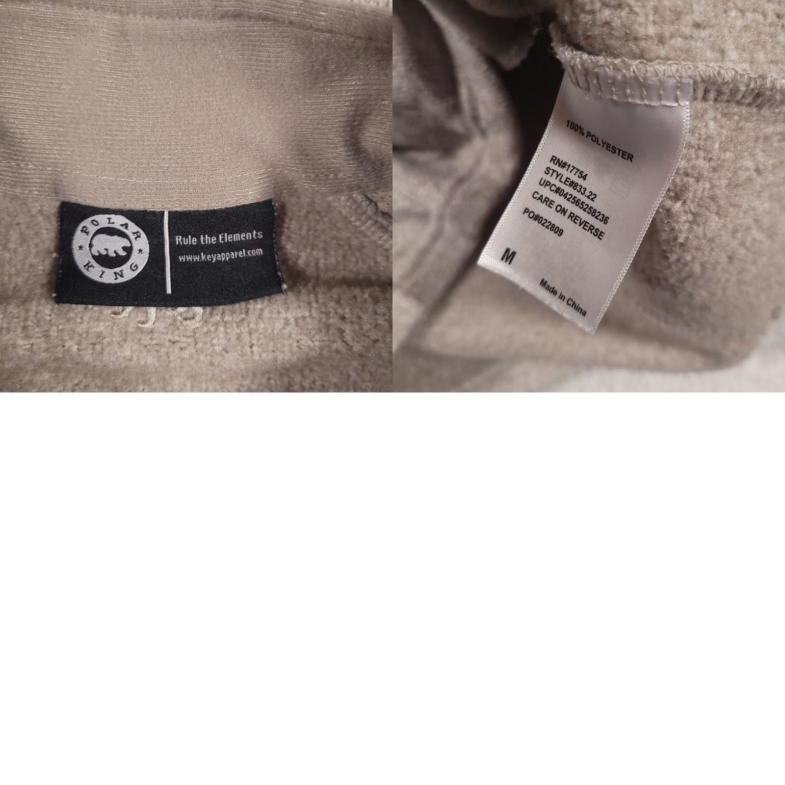 Vintage Polar King Jacket Women's M Beige Full Zip Mock Neck Knit Outdoors Pockets Size M / US 6-8 / IT 42-44 - 9 Thumbnail