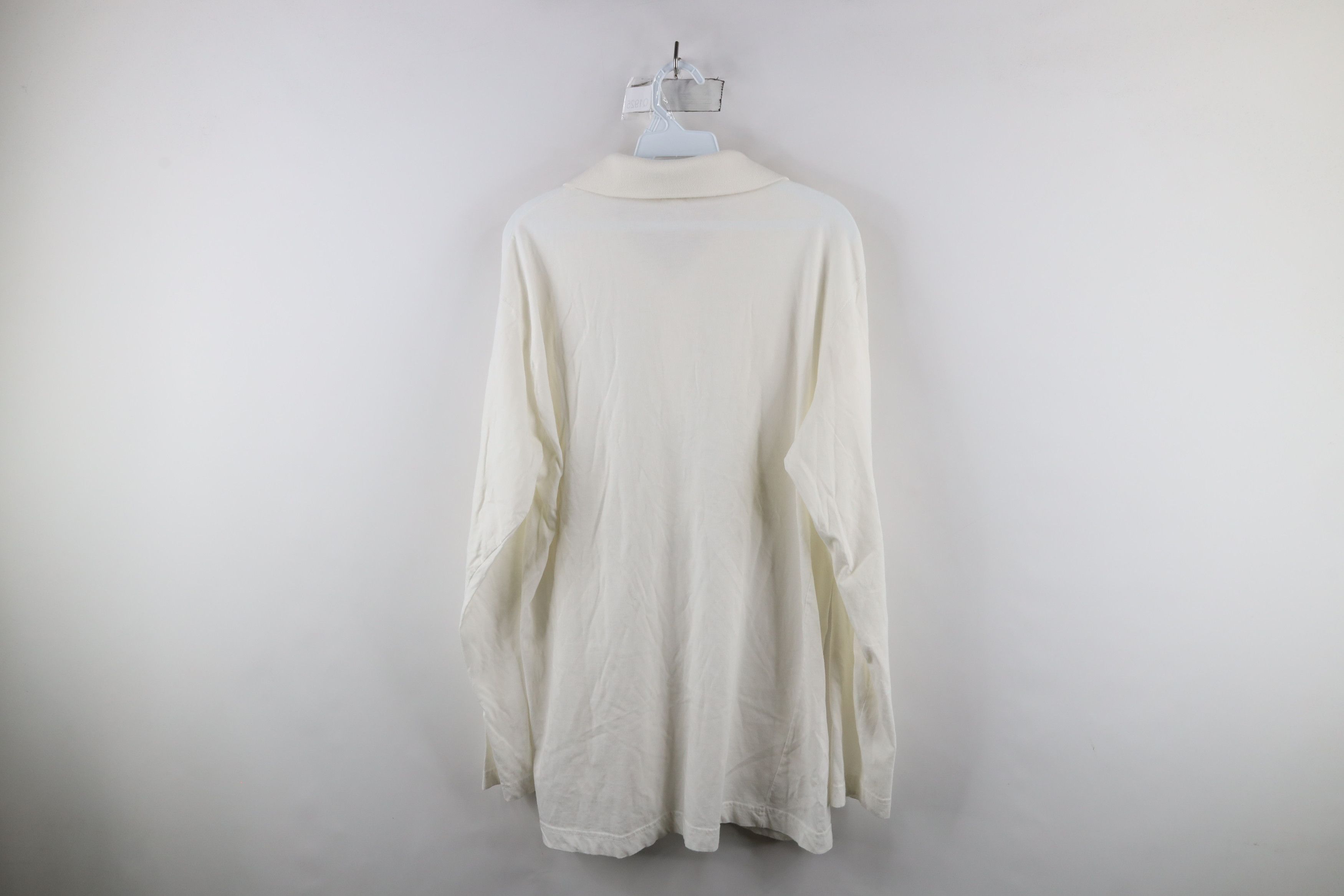 Vintage Vintage 90s Streetwear Blank Long Sleeve Rugby Polo White Size US L / EU 52-54 / 3 - 7 Thumbnail