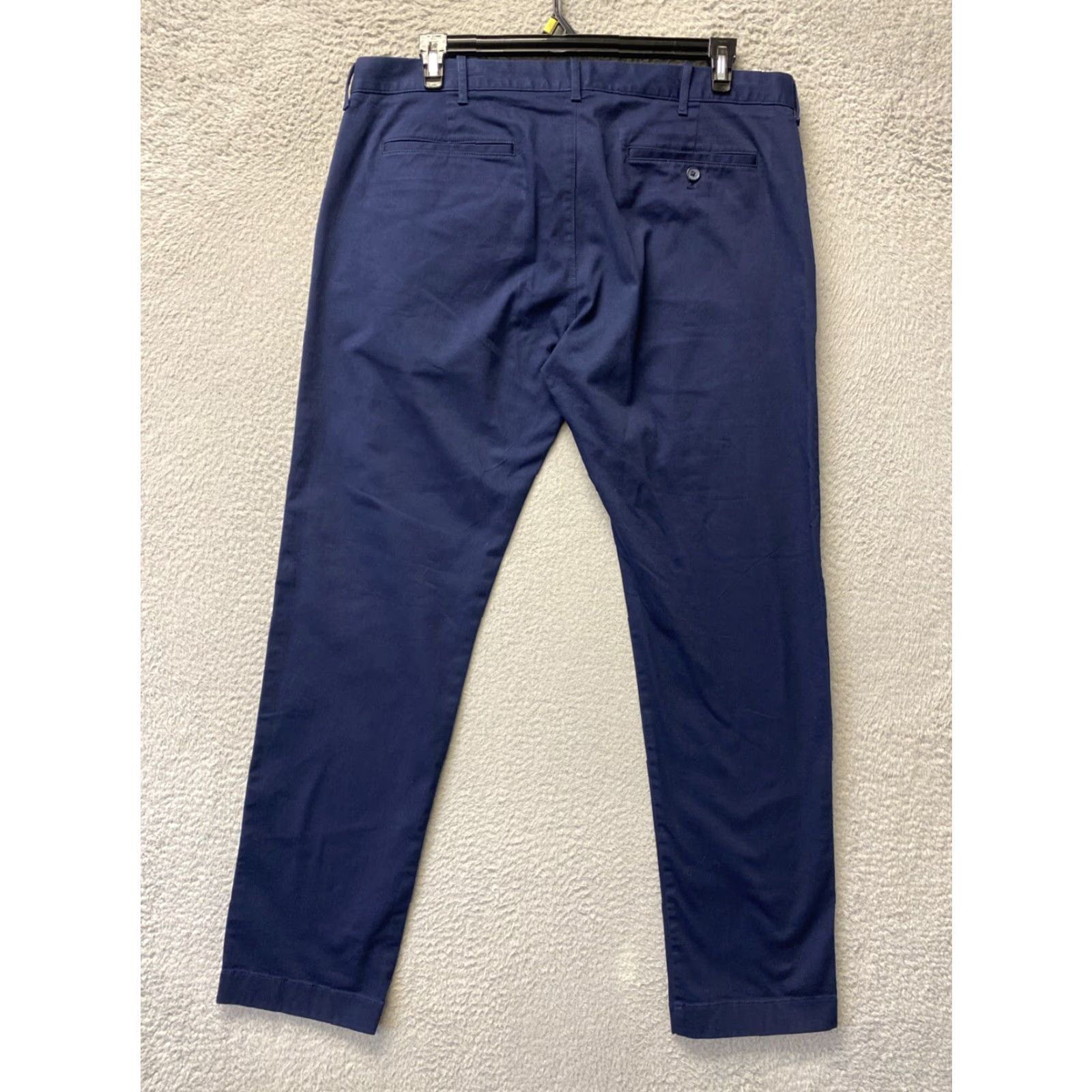 J.Crew J.CREW Men's Navy Chino Pants 36x32 Straight Fit Tech Stretch Flat Front Casual Size US 36 / EU 52 - 6 Thumbnail