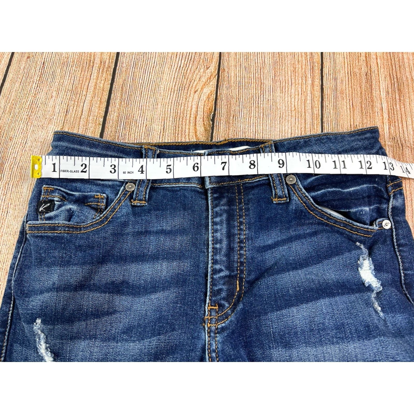 Vintage KanCan Jeans Skinny Denim Women 3 / 25 Dark Wash Blue Denim Narrow Fit Regular Size 3 Women Mens Girls Size 26" / US 2 / IT 38 - 5 Thumbnail
