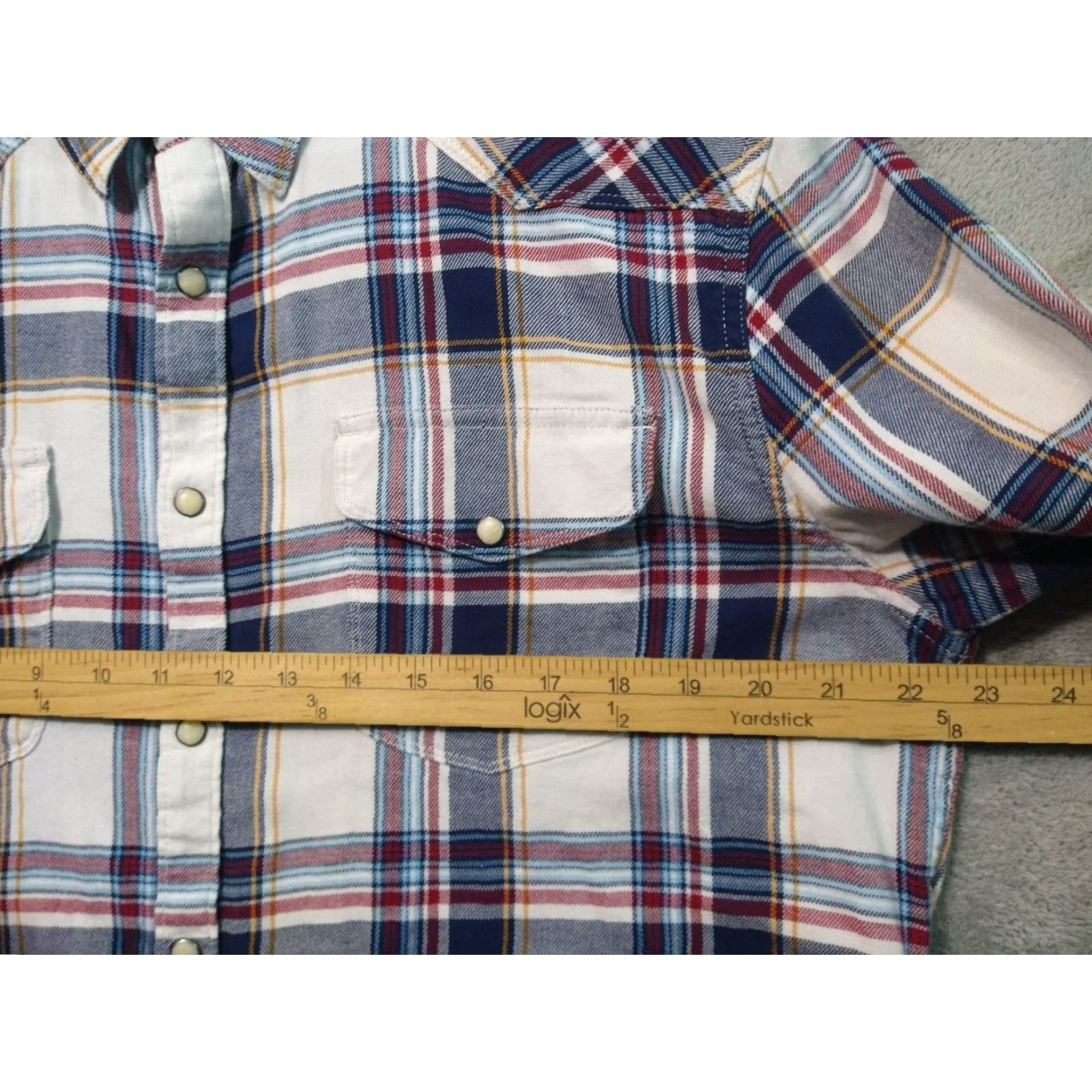 Lucky Brand Lucky Brand Shirt Mens Large White Plaid Flannel Saturday Stretch Pearl Snap Button-Up Casual Confident Classic 90s? Size US L / EU 52-54 / 3 - 5 Thumbnail