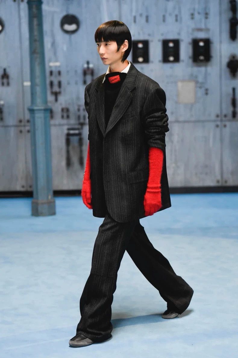 Raf Simons Raf simons 2021AW A-word collar contrasting colour stitchi Size US M / EU 48-50 / 2 - 1 Thumbnail