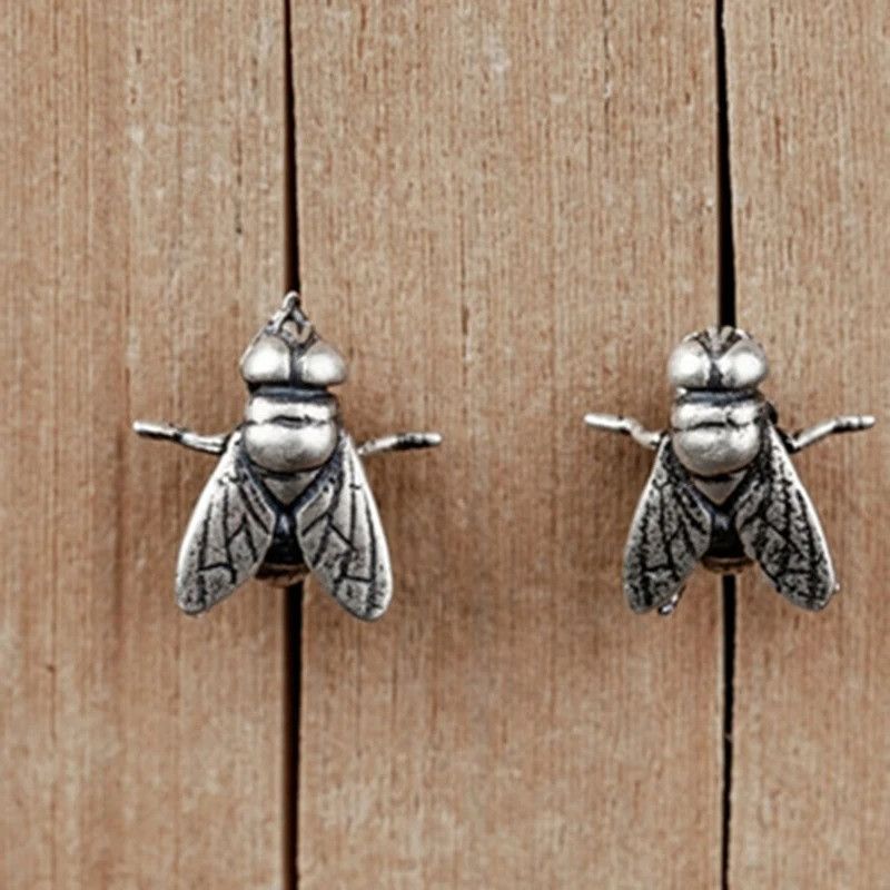 Jewelry Insect Flies Stud Earrings 925 Sterling Charm Earring Gift Size ONE SIZE - 5 Thumbnail