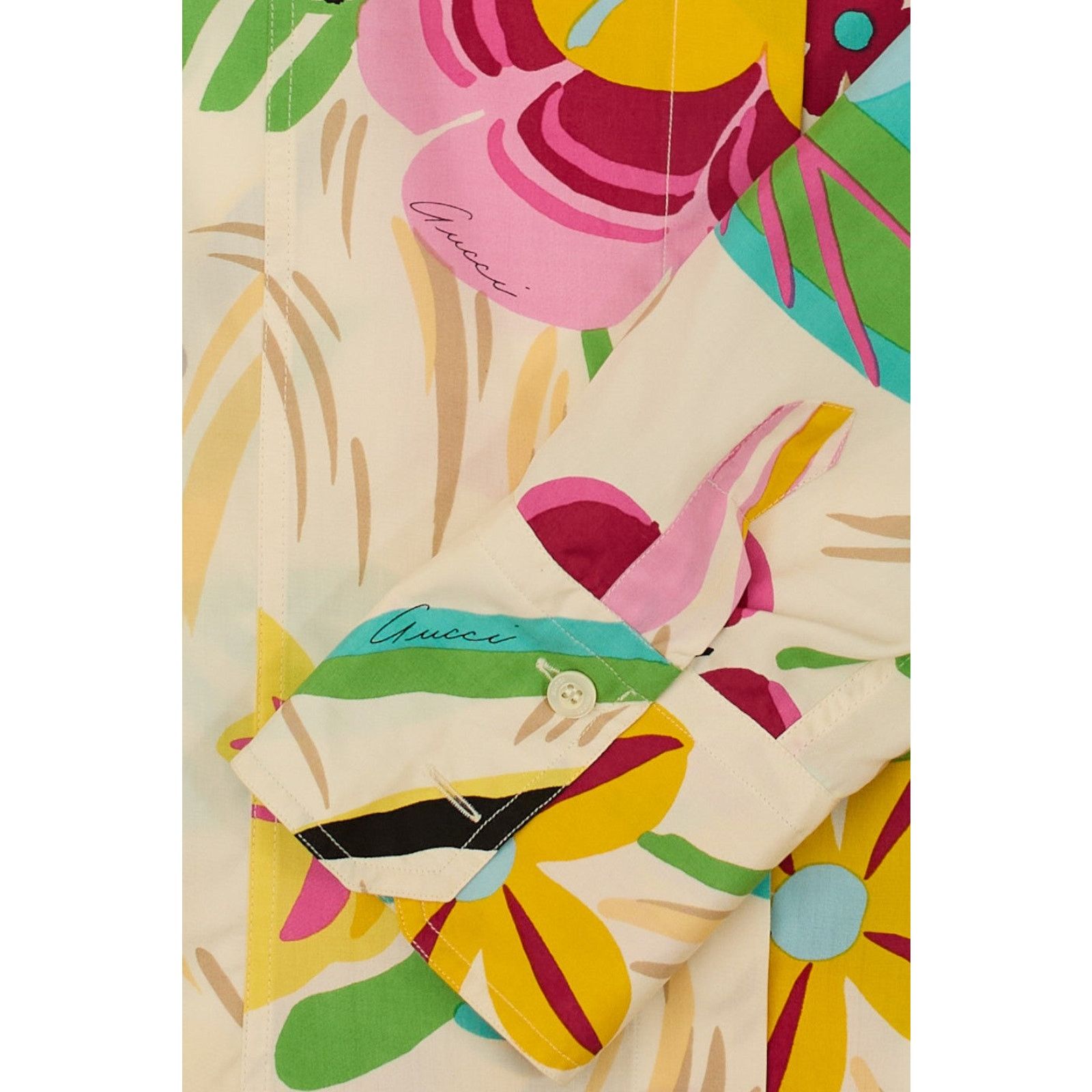 Gucci by Tom Ford S/S 1999 Floral Silk Button Up Shirt Size L / US 10 / IT 46 - 3 Thumbnail